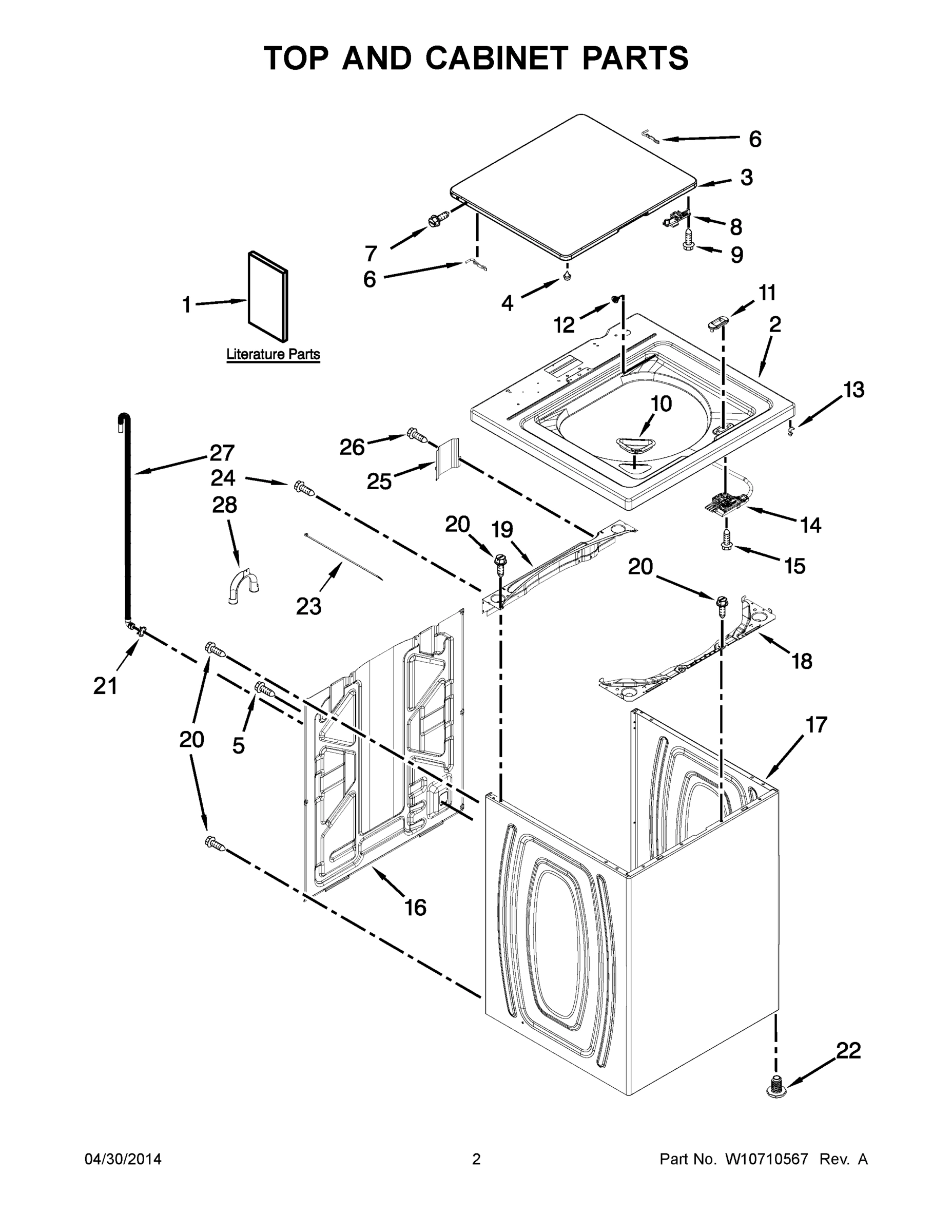 02 - TOP AND CABINET PARTS