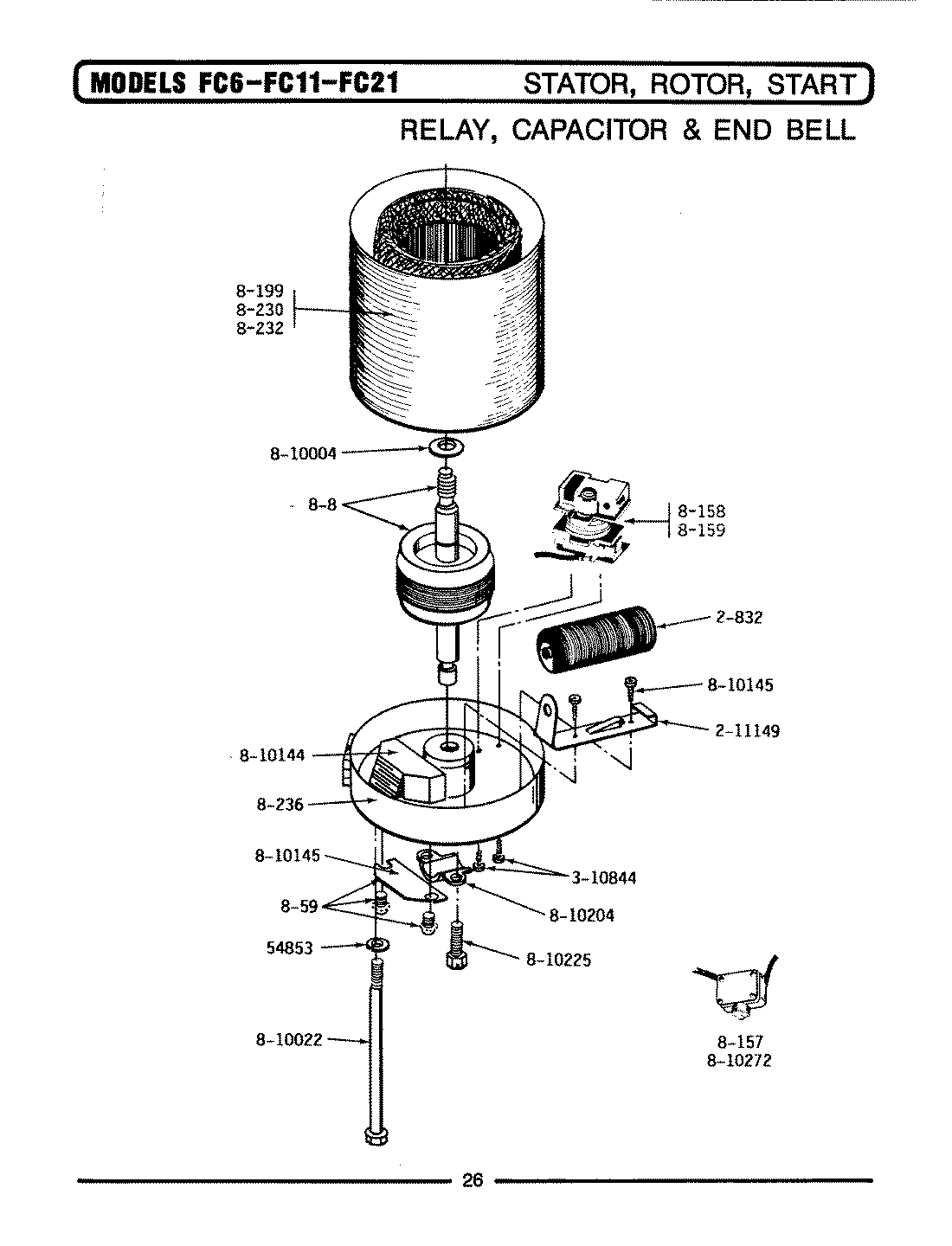 14 - STATR,ROTOR,RELAY,CPTR,BELL (FB11,FB21)