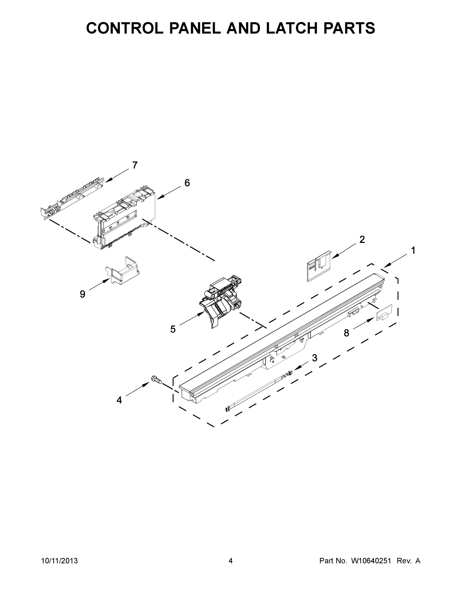 03 - CONTROL PANEL AND LATCH PARTS