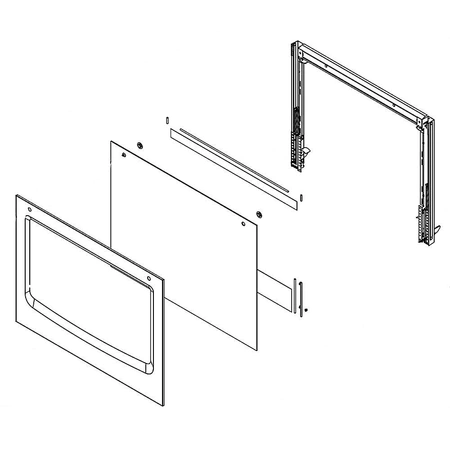 W10914777 Whirlpool Door Glass Assembly