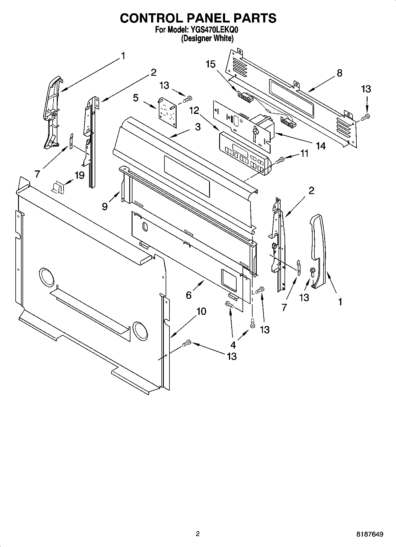 02 - CONTROL PANEL PARTS