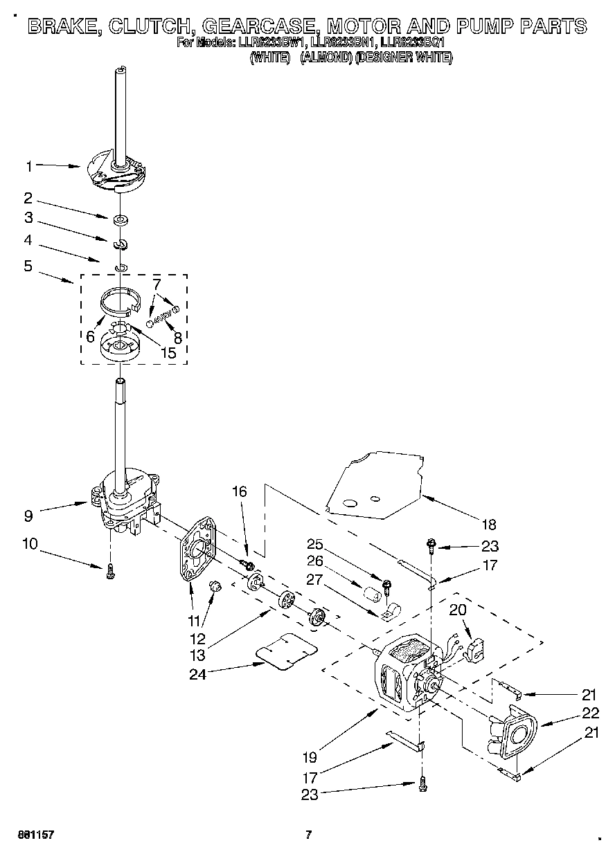 05 - BRAKE, CLUTCH, GEARCASE, MOTOR & PUMP