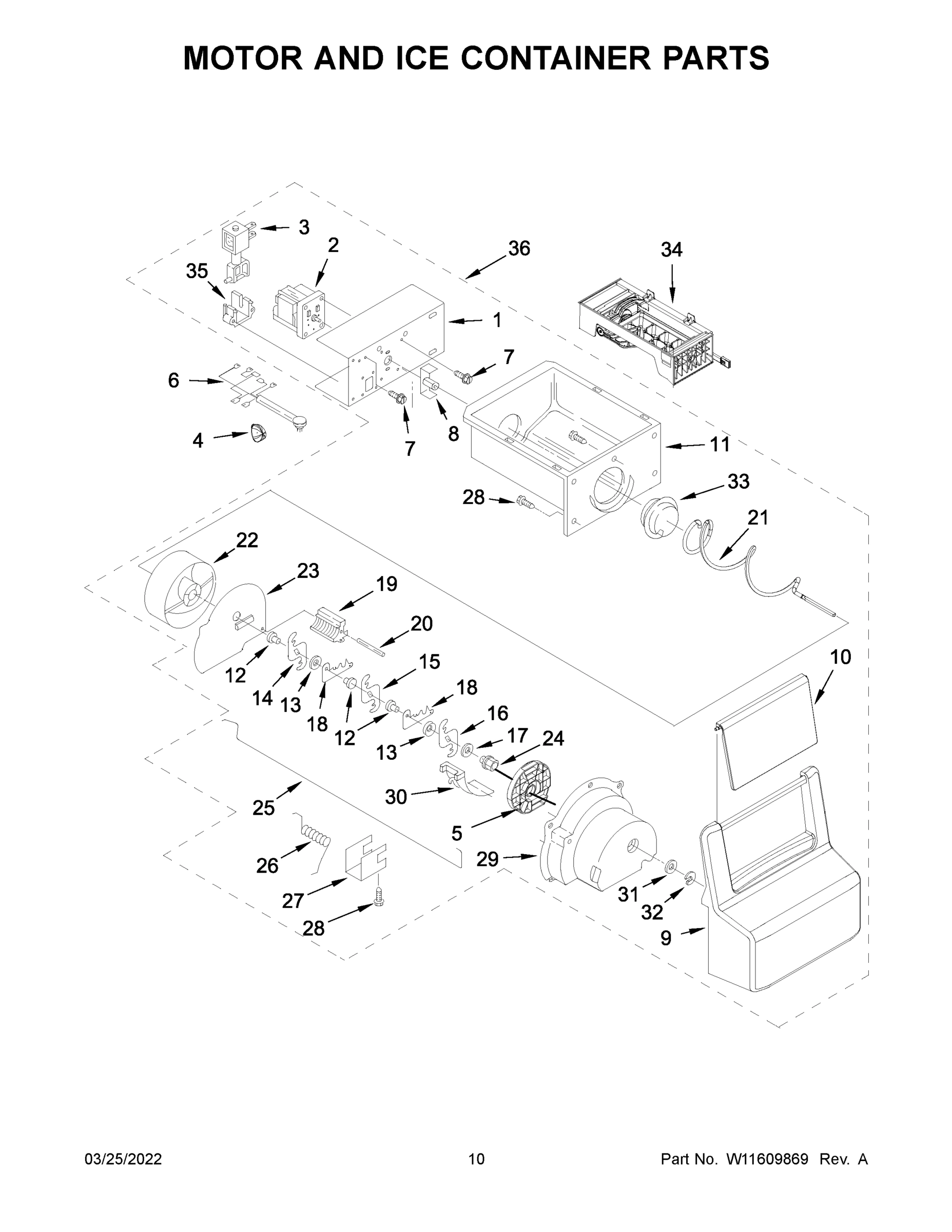 06 - MOTOR AND ICE CONTAINER PARTS