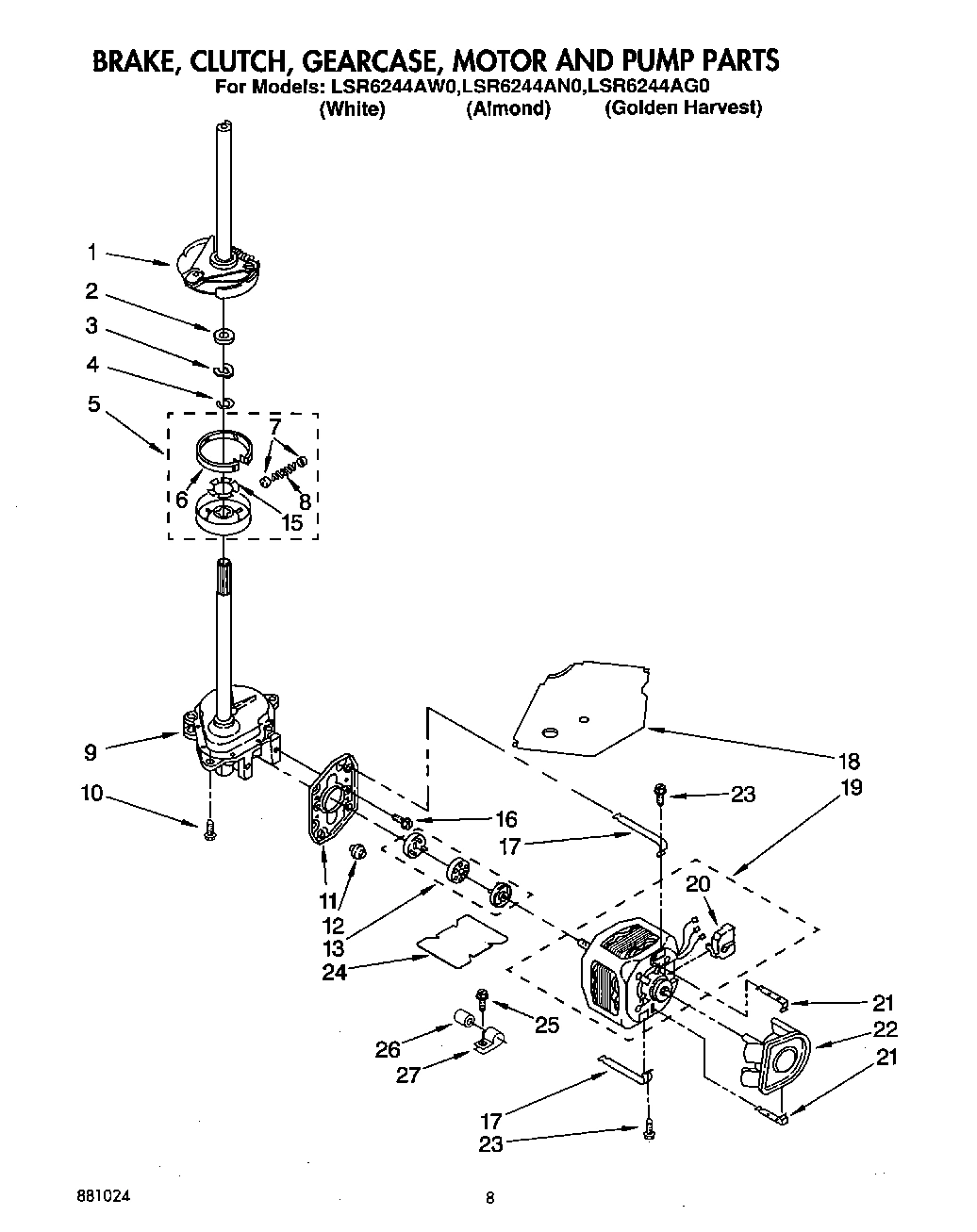 06 - BRAKE, CLUTCH, GEARCASE, MOTOR AND PUMP
