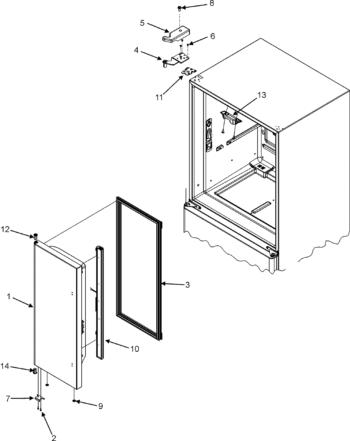 10 - LEFT REFRIGERATOR DOOR