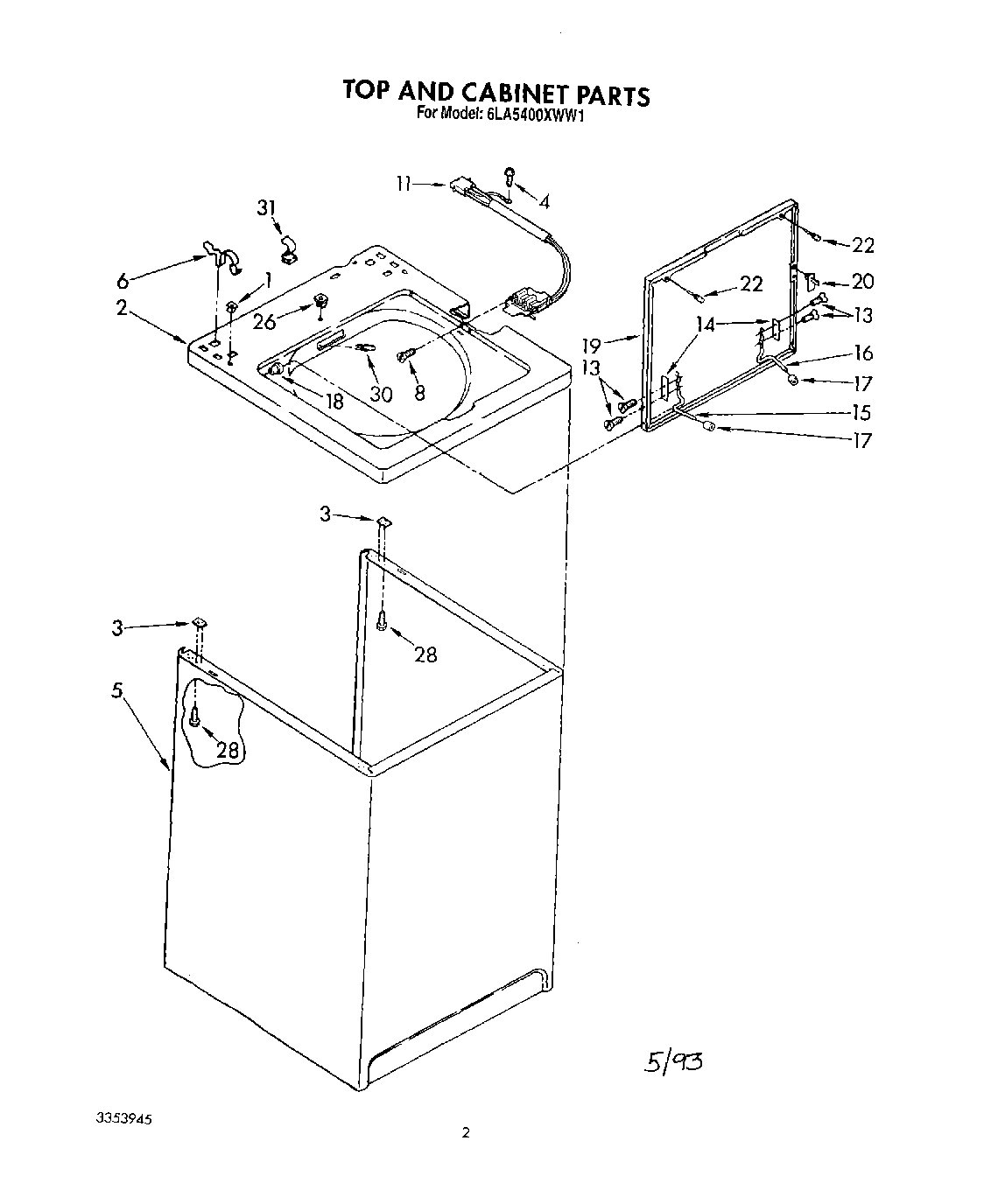 01 - TOP AND CABINET, LIT/OPTIONAL