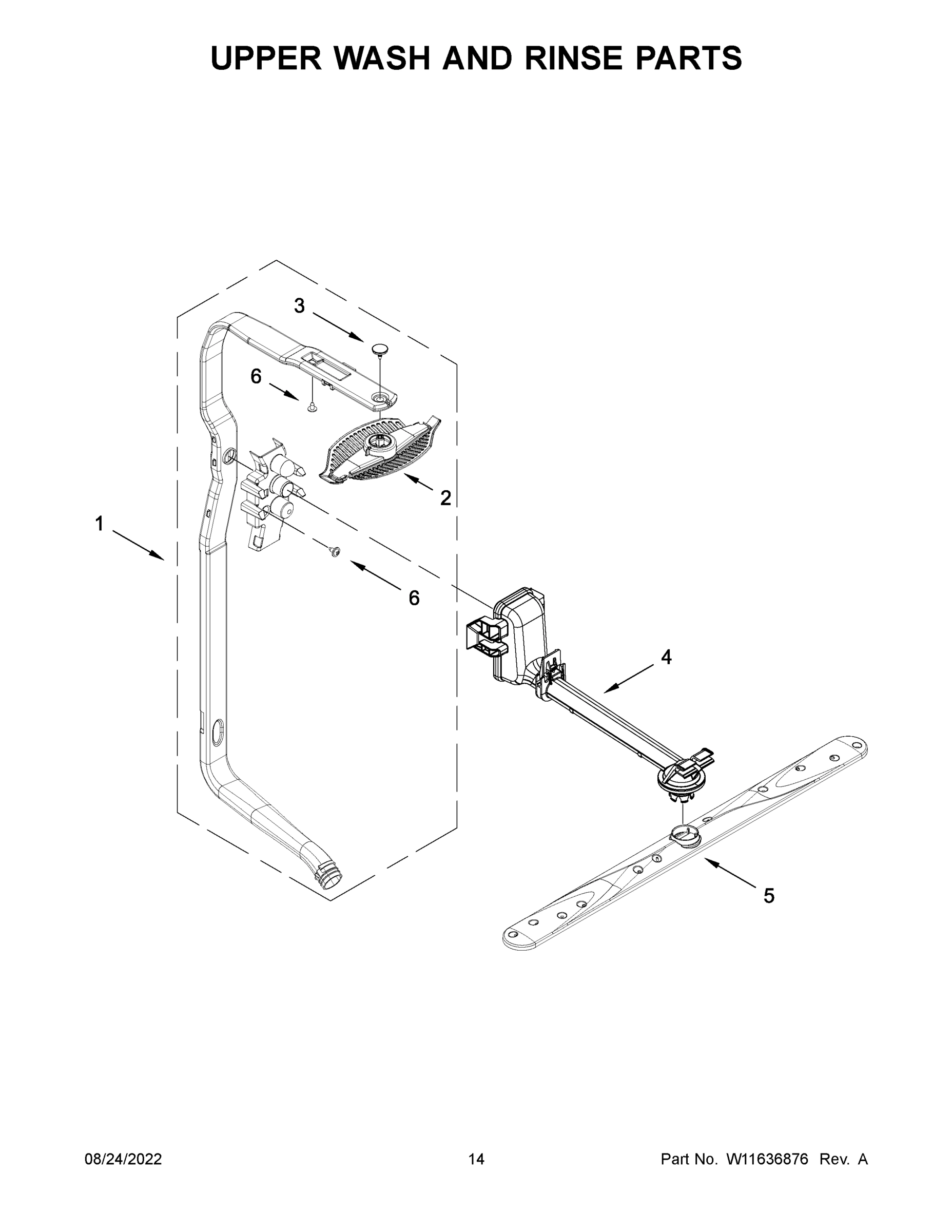 08 - UPPER WASH AND RINSE PARTS