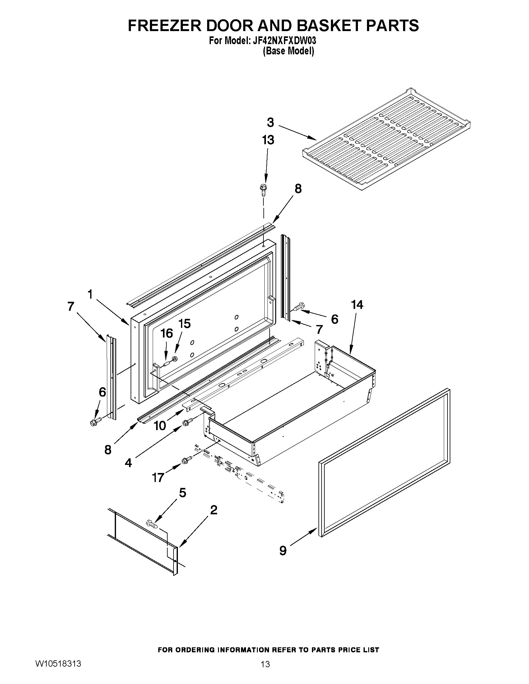 08 - FREEZER DOOR AND BASKET PARTS