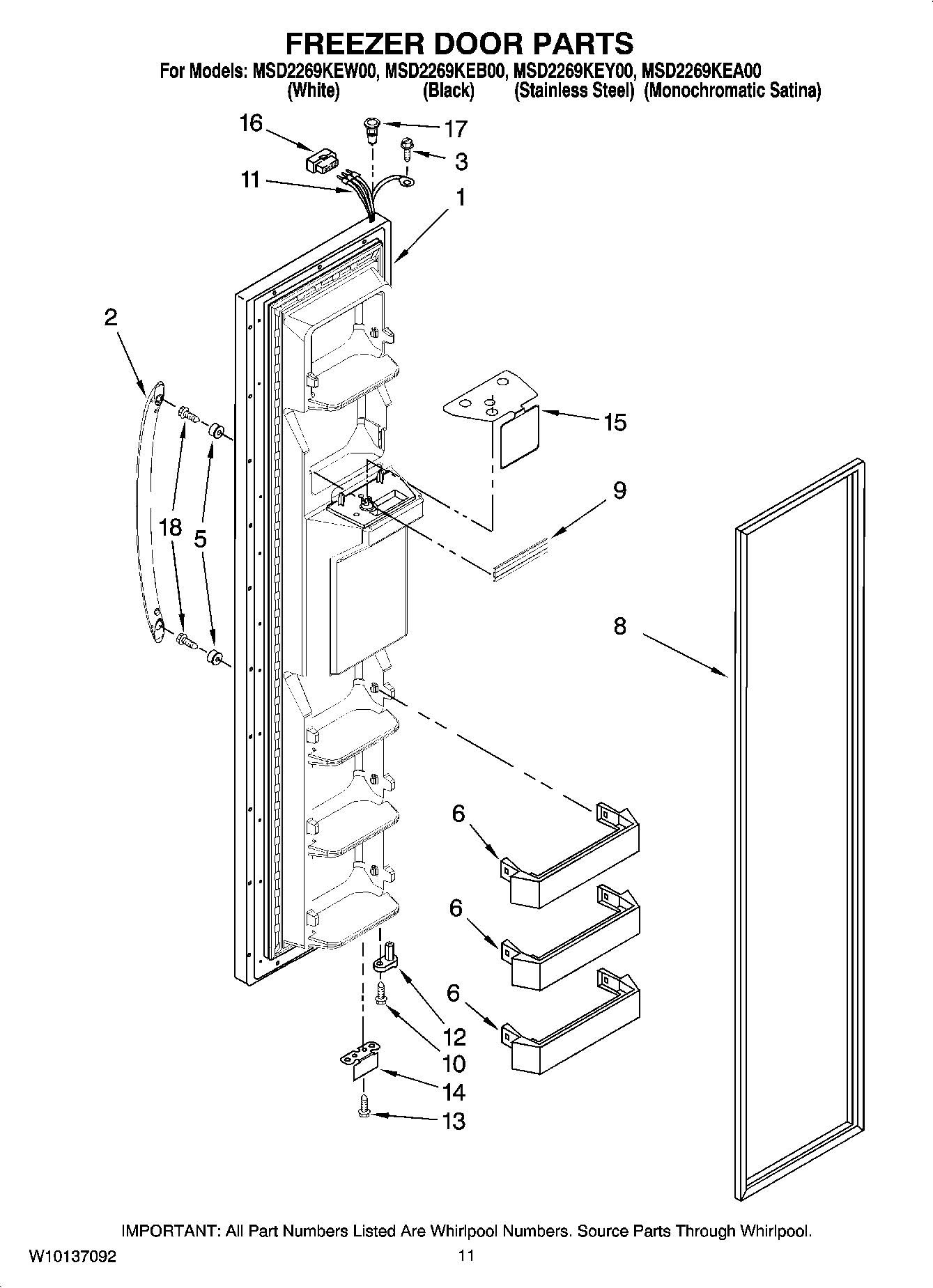 07 - FREEZER DOOR PARTS