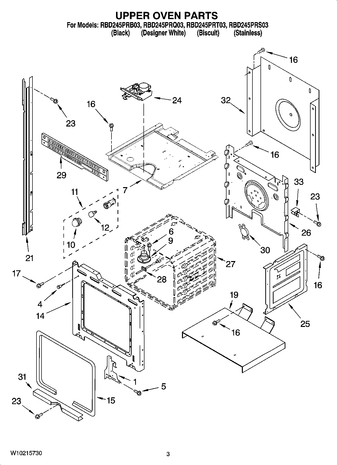 02 - UPPER OVEN PARTS
