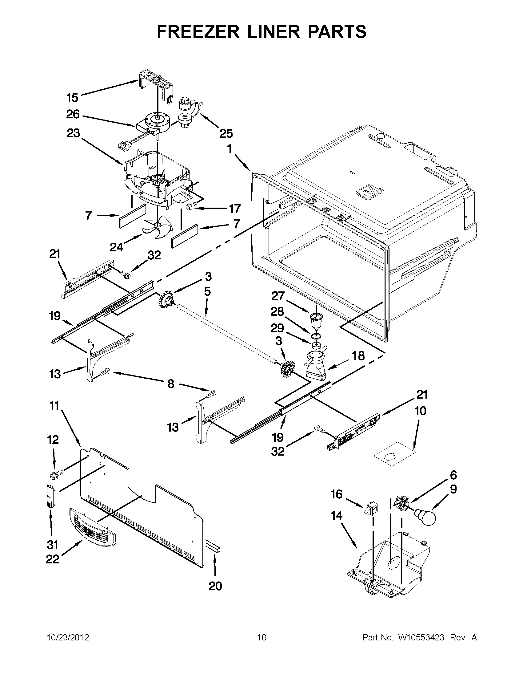 05 - FREEZER LINER PARTS