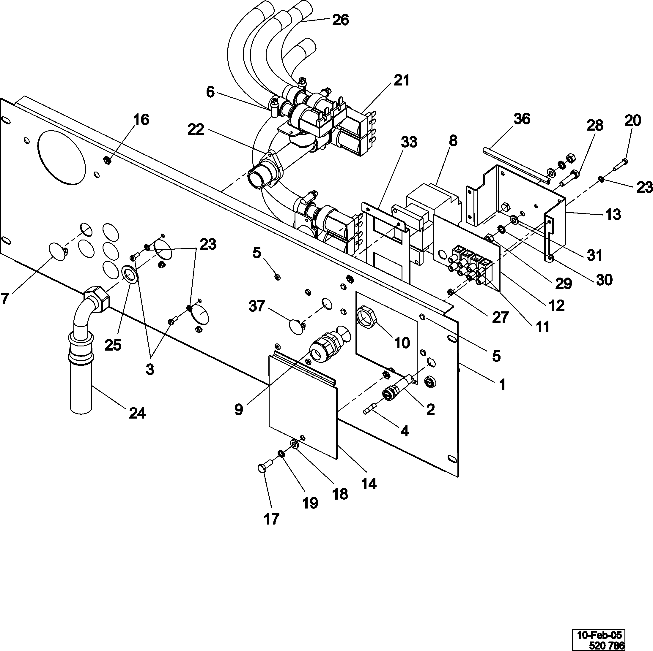 11 - WATER VALVE & REAR PANEL