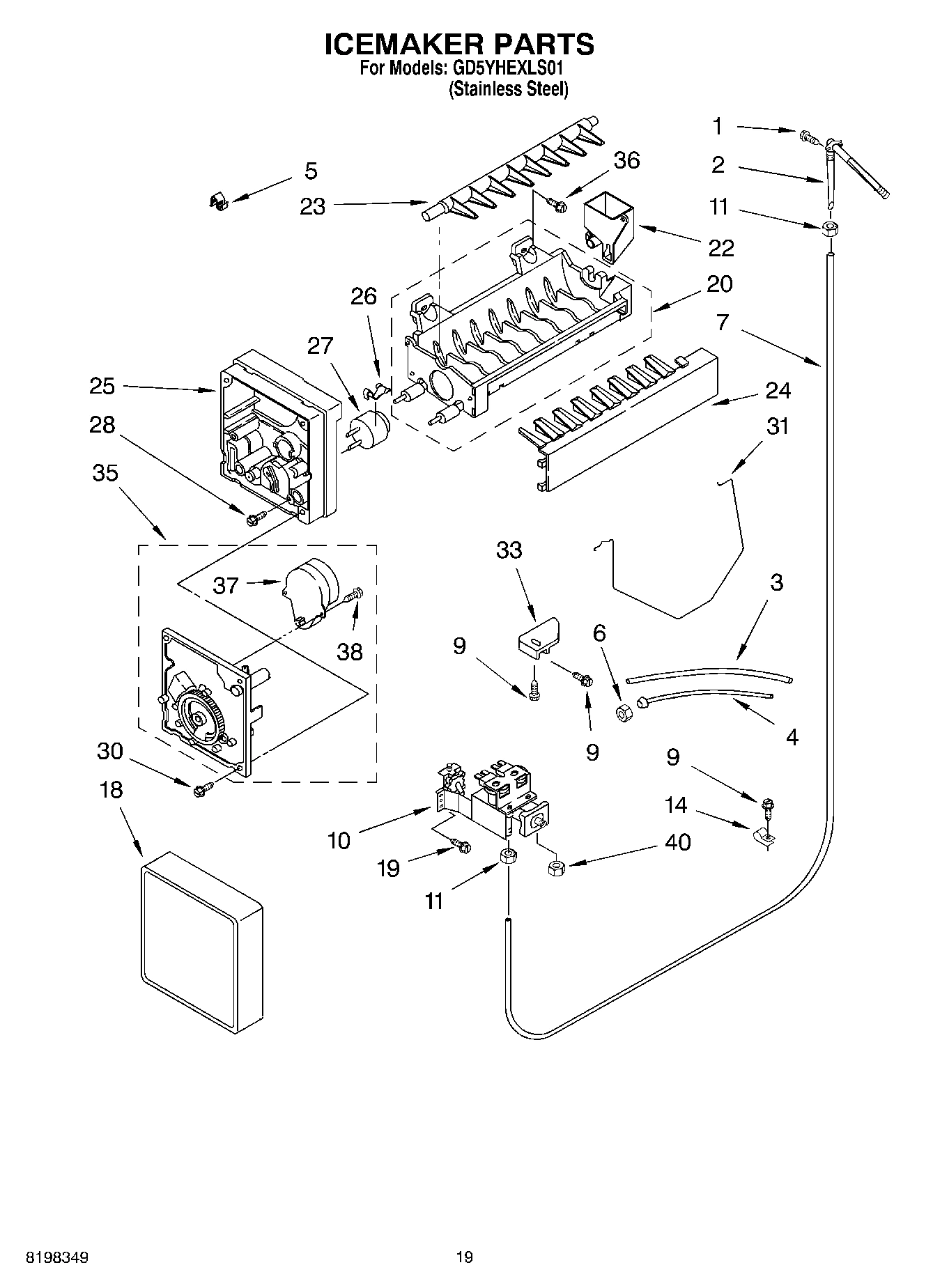 12 - ICEMAKER PARTS