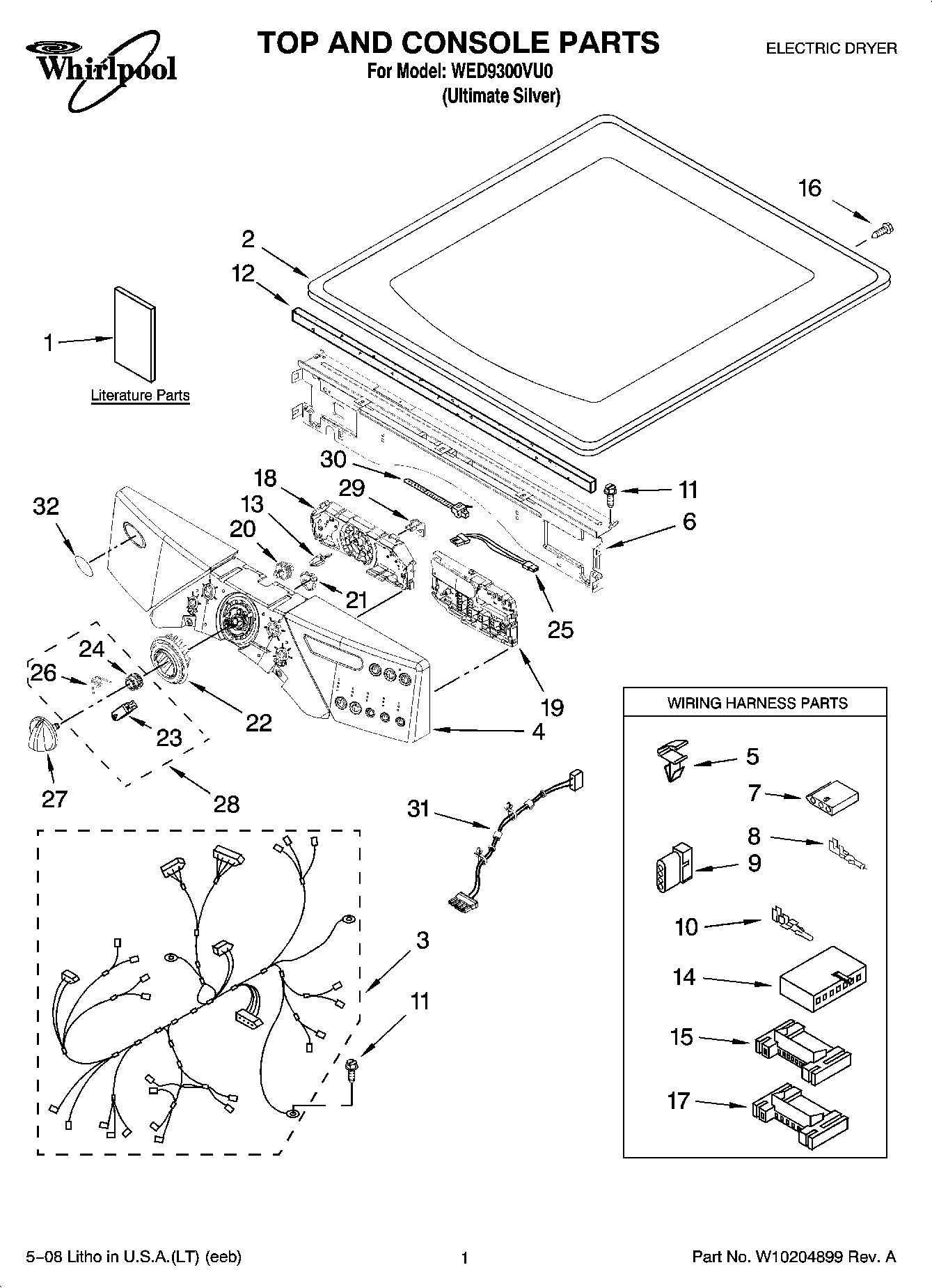 01 - TOP AND CONSOLE PARTS