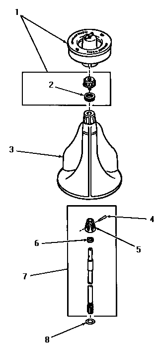 06 - AGITATOR, SHAFT & FABRIC SOFTENER DISP