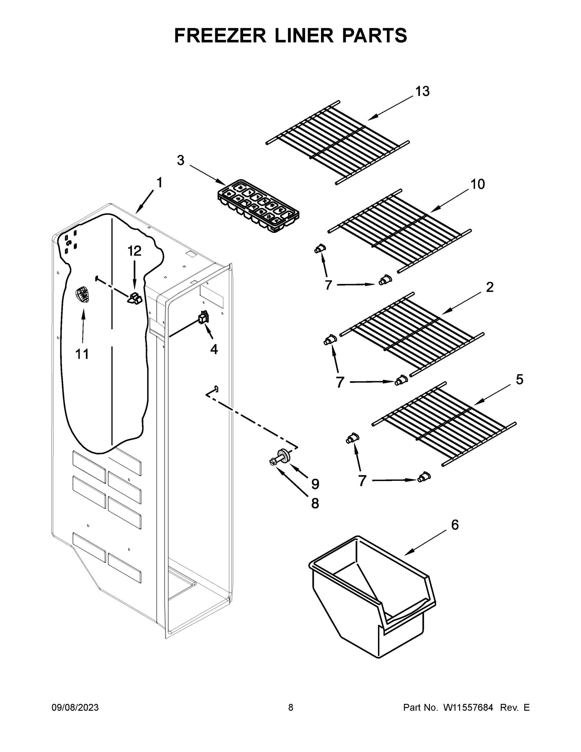 05 - FREEZER LINER PARTS