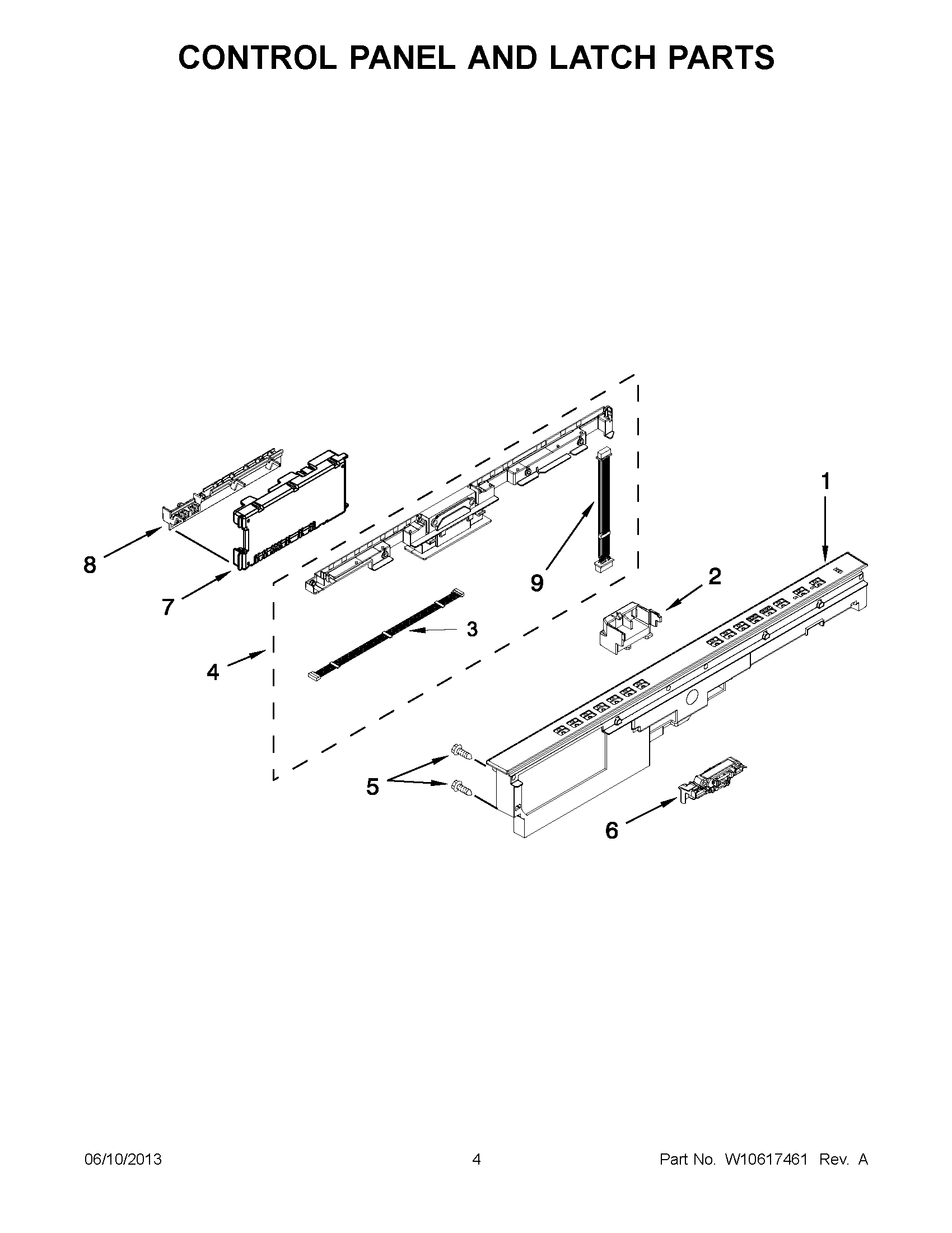 02 - CONTROL PANEL AND LATCH PARTS