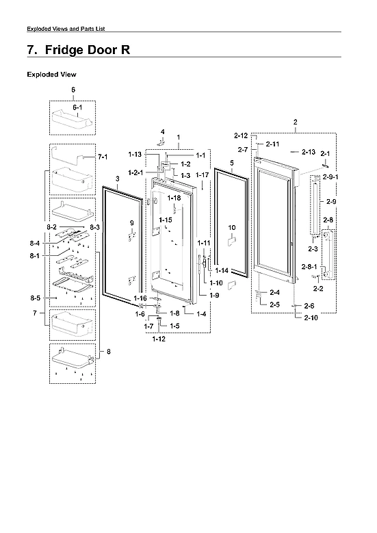 RIGHT FRIDGE DOOR ASSY