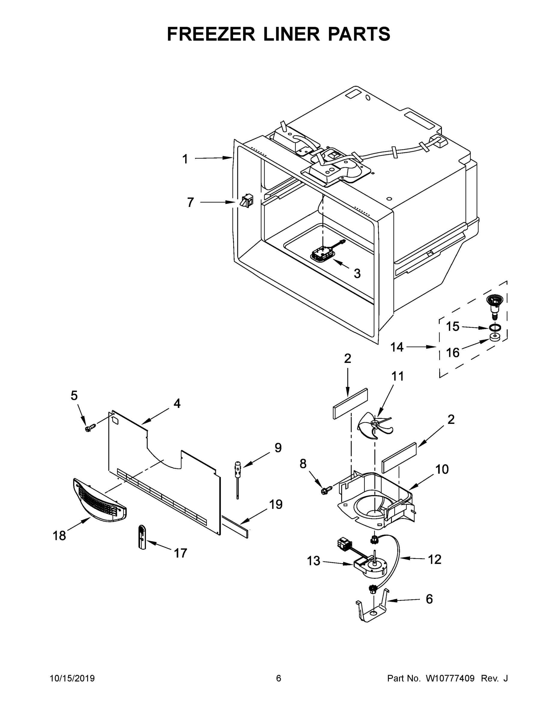 04 - FREEZER LINER PARTS