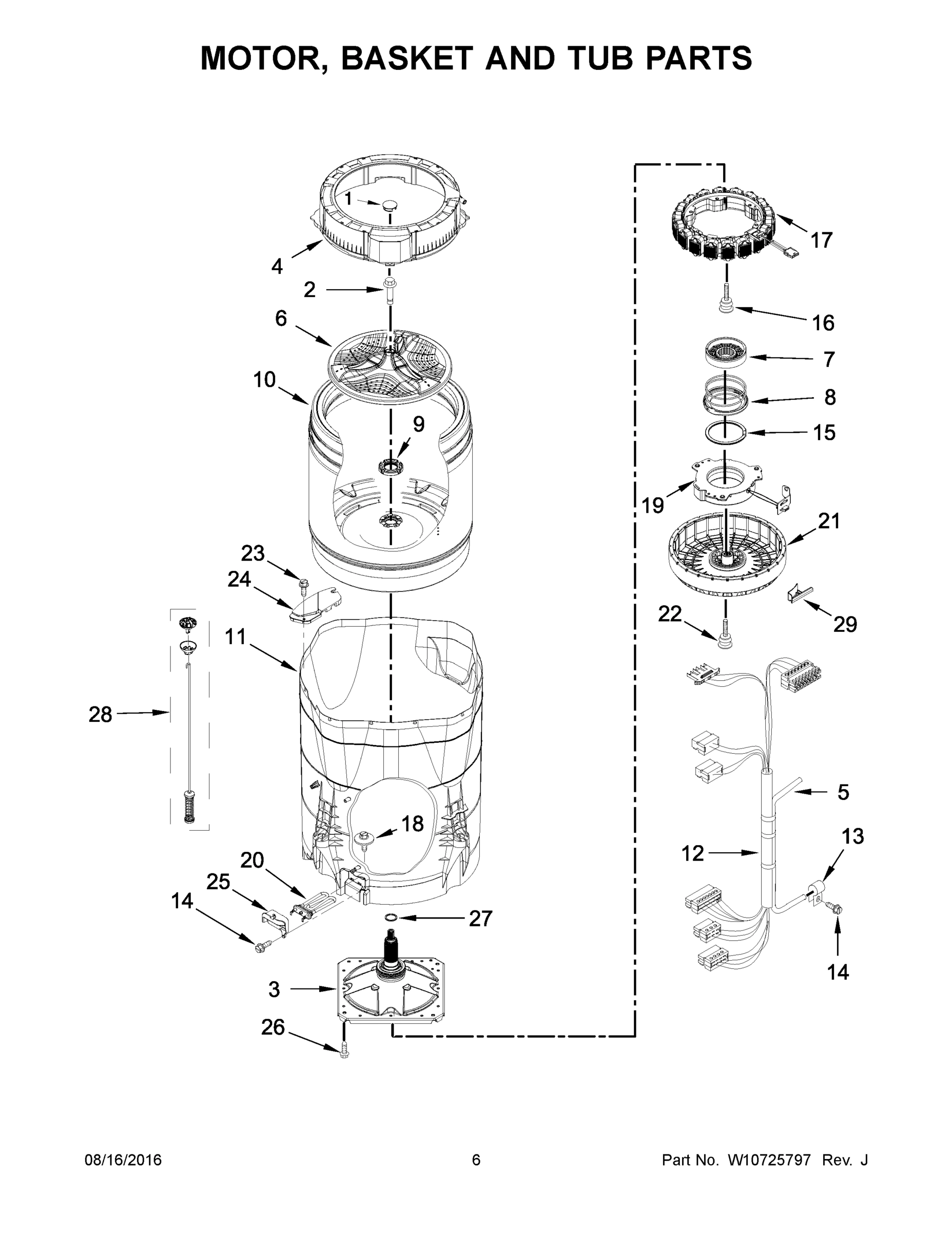 04 - MOTOR, BASKET AND TUB PARTS