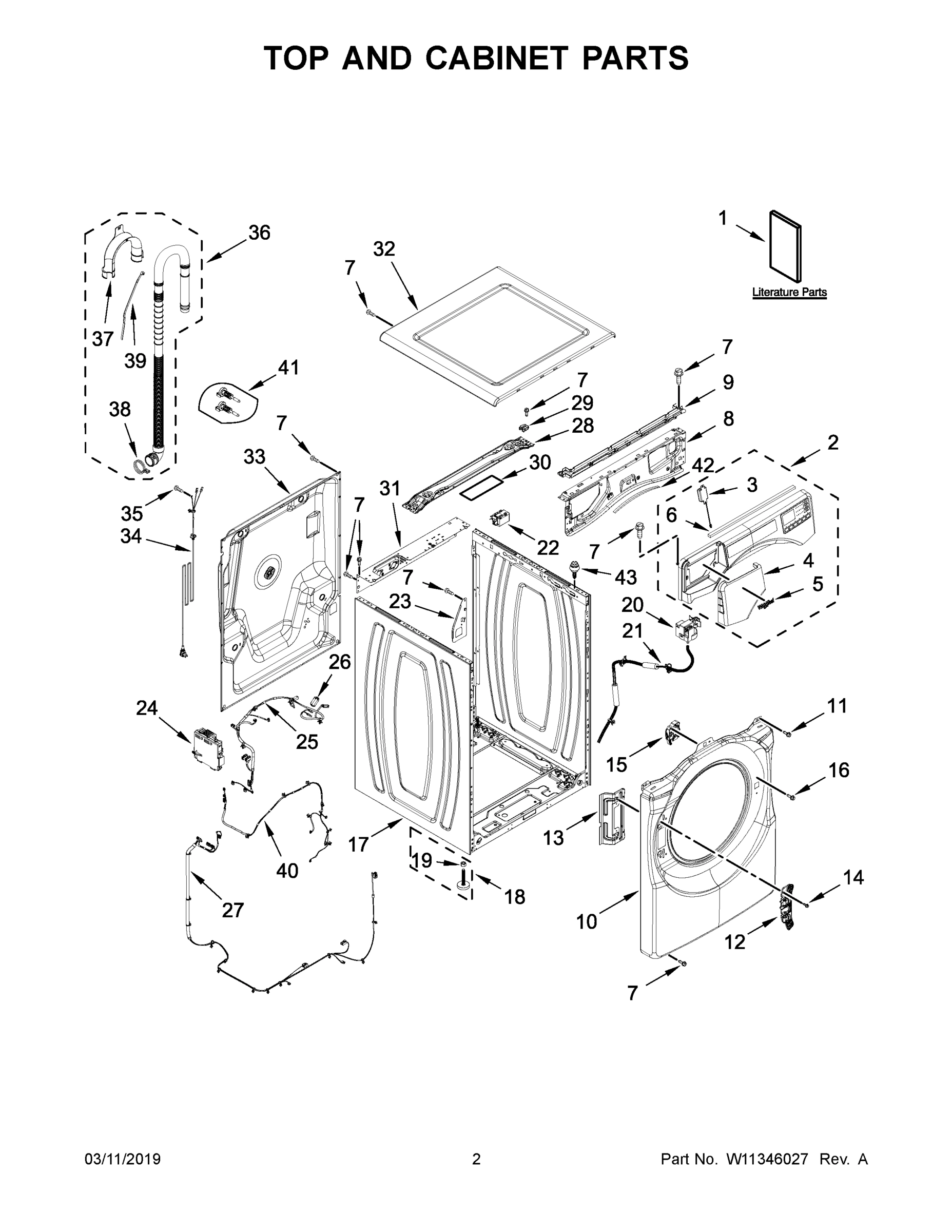 02 - TOP AND CABINET PARTS