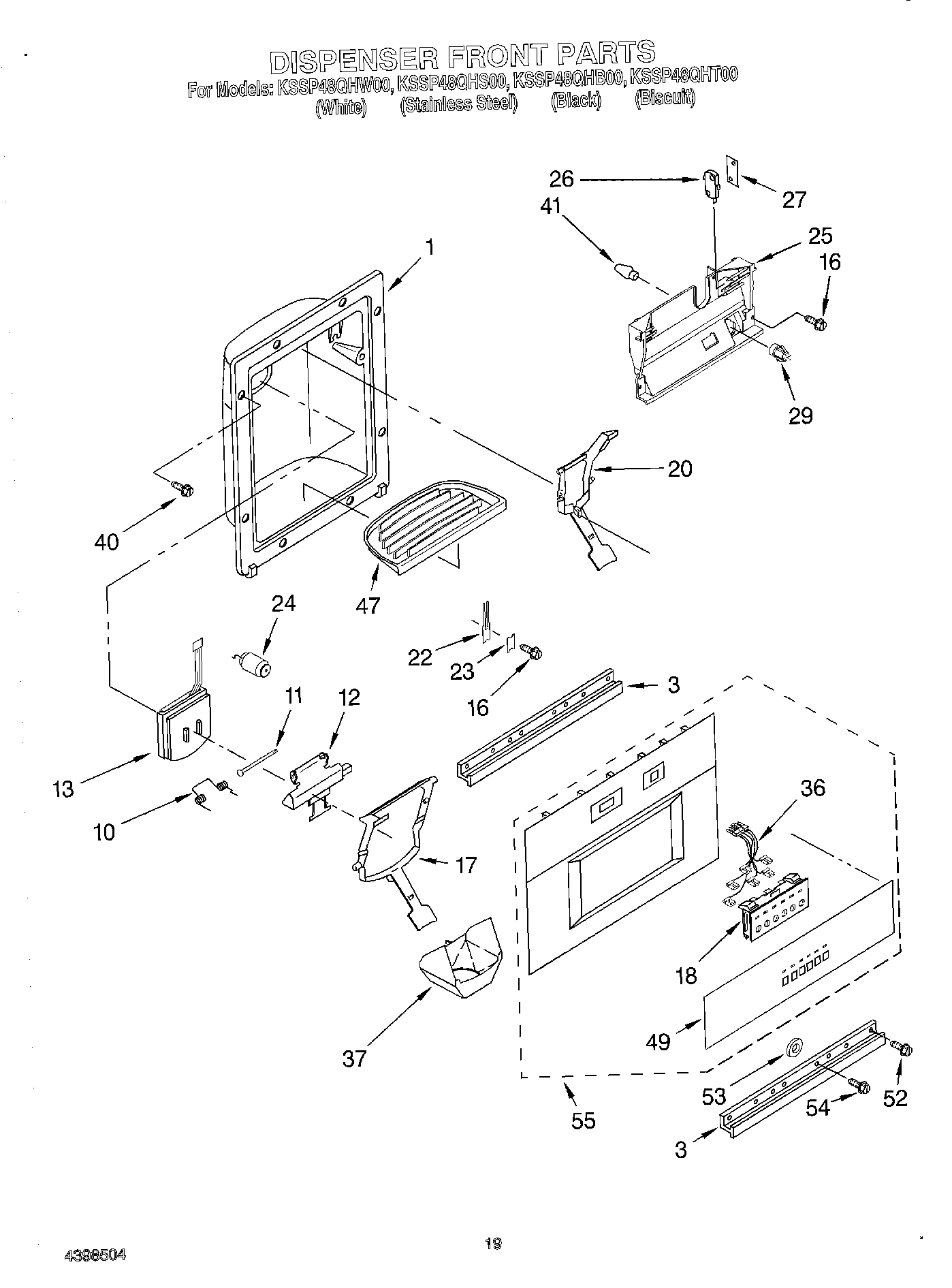 13 - DISPENSER FRONT