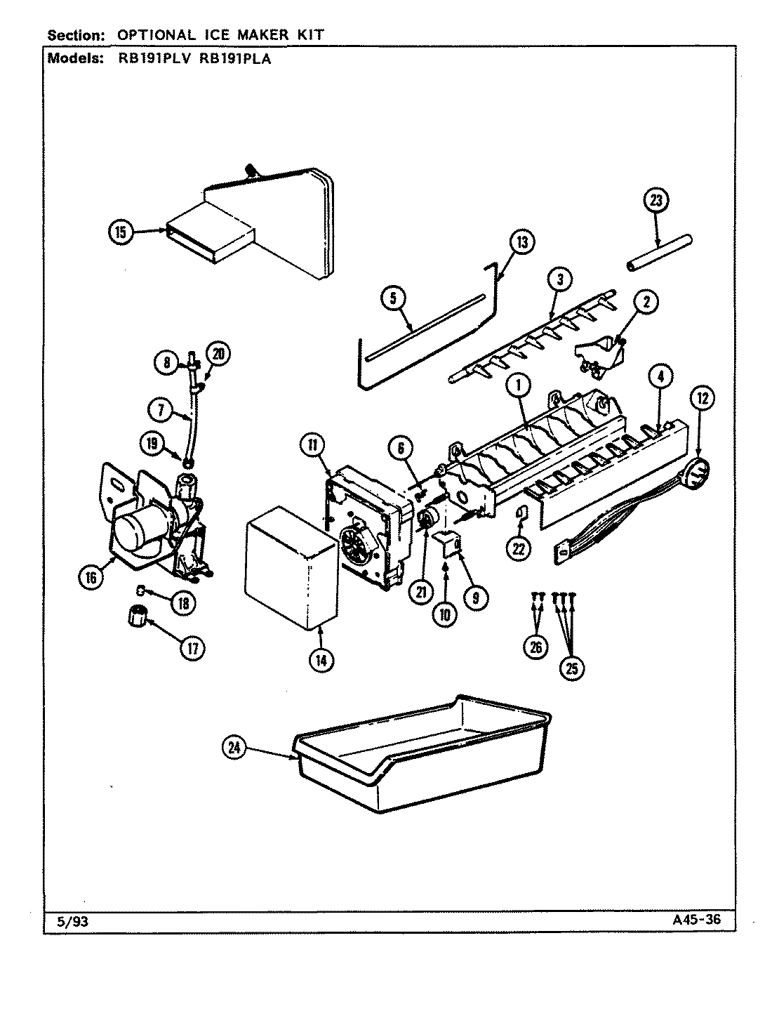 05 - OPTIONAL ICE MAKER KIT