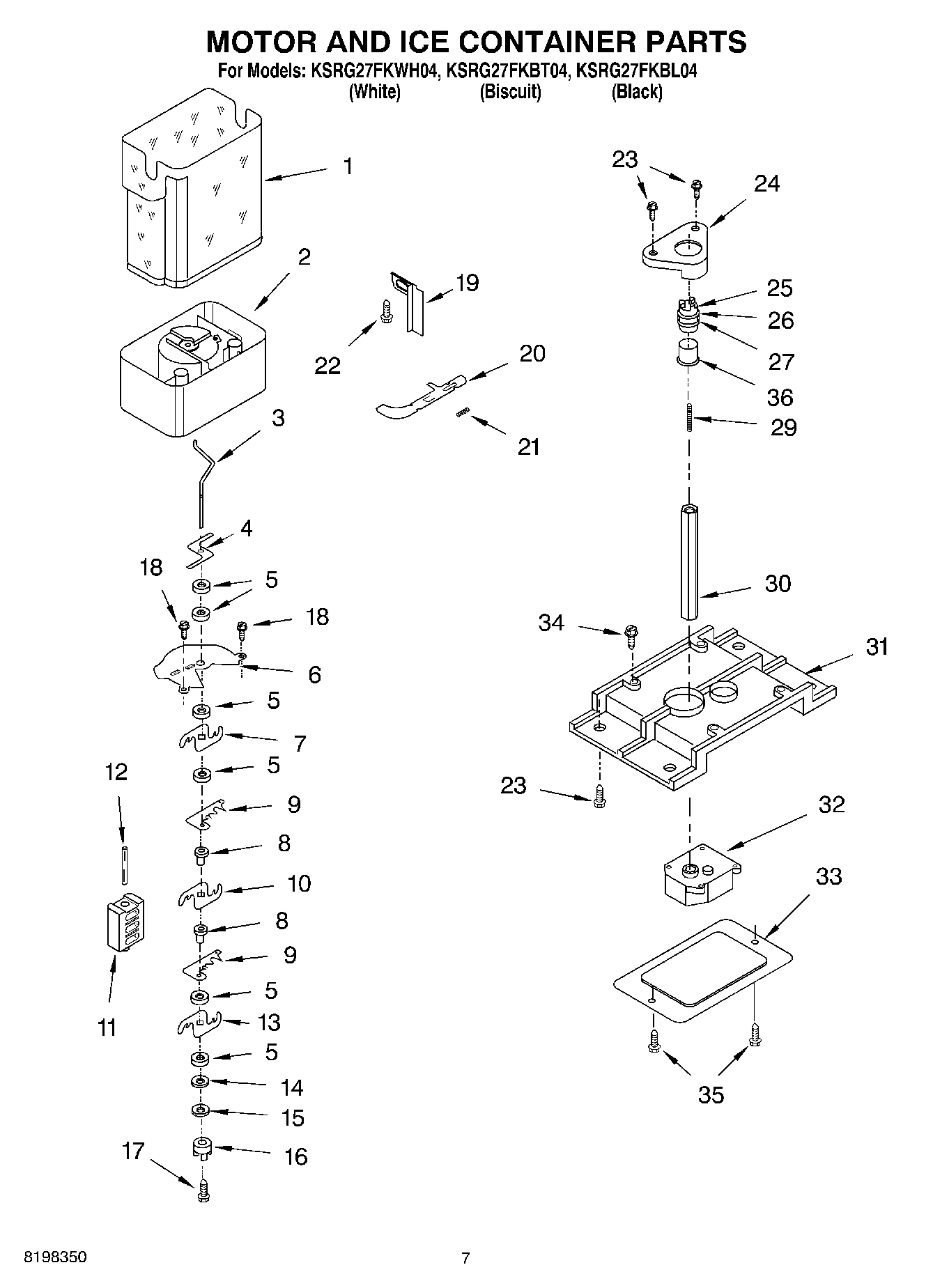 05 - MOTOR AND ICE CONTAINER