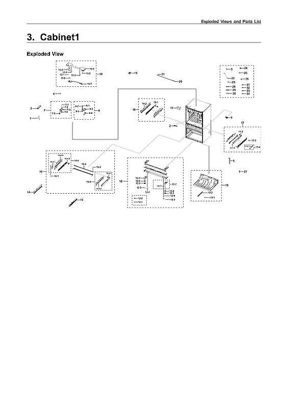 CABINET 1 PARTS