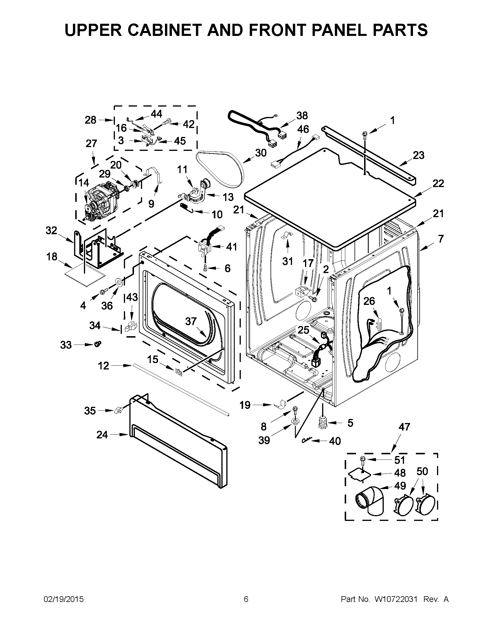 04 - UPPER CABINET AND FRONT PANEL PARTS