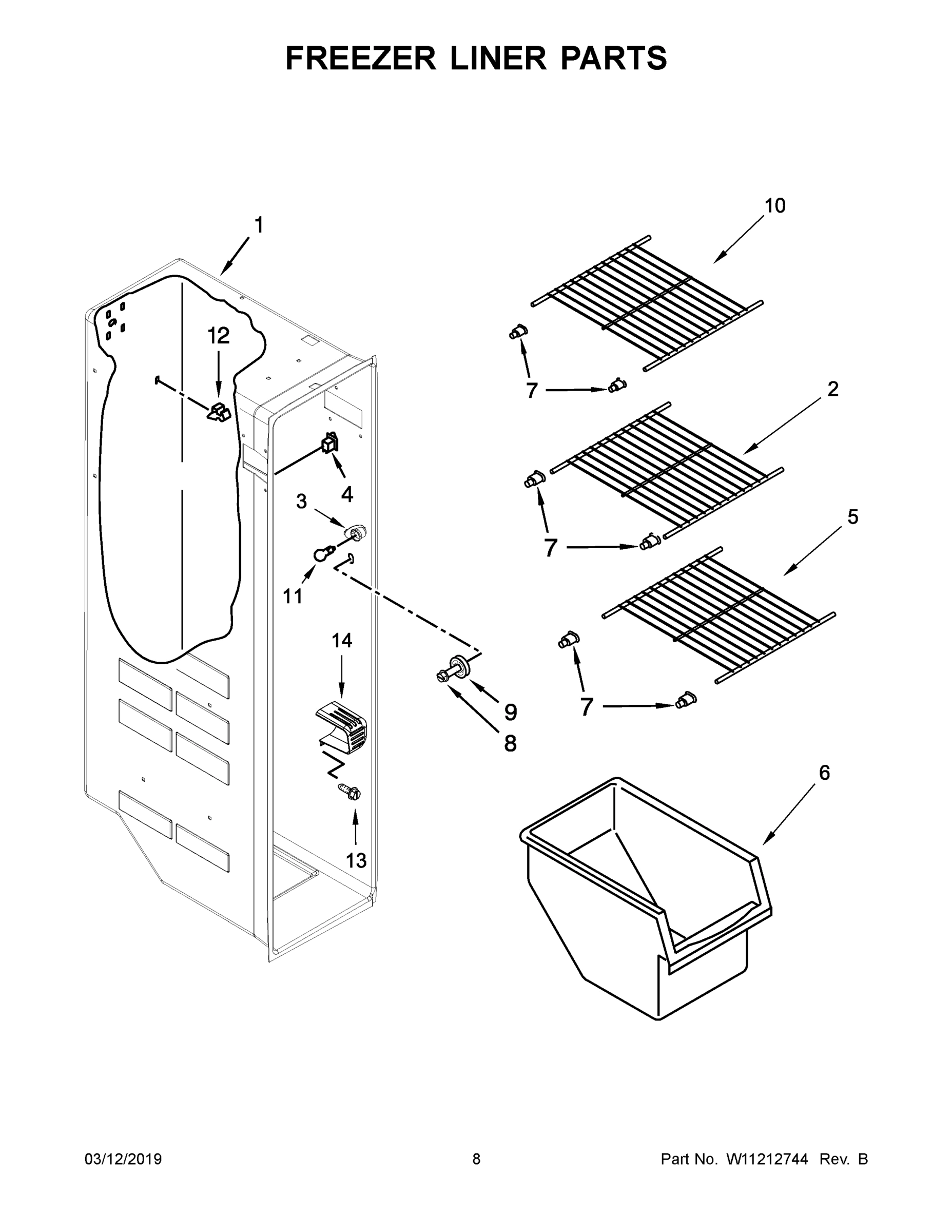 05 - FREEZER LINER PARTS