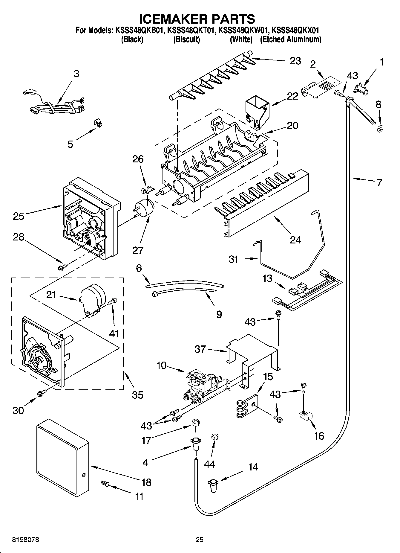 15 - ICEMAKER PARTS