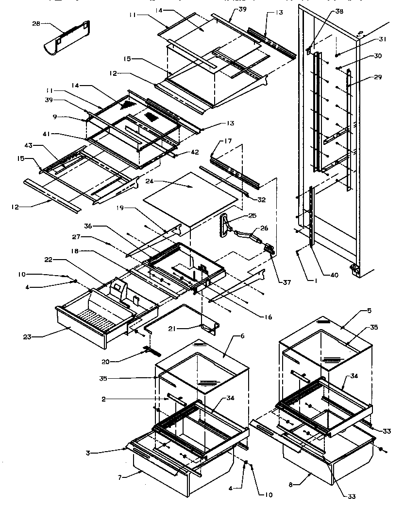 13 - REF SHELVING & DRAWERS