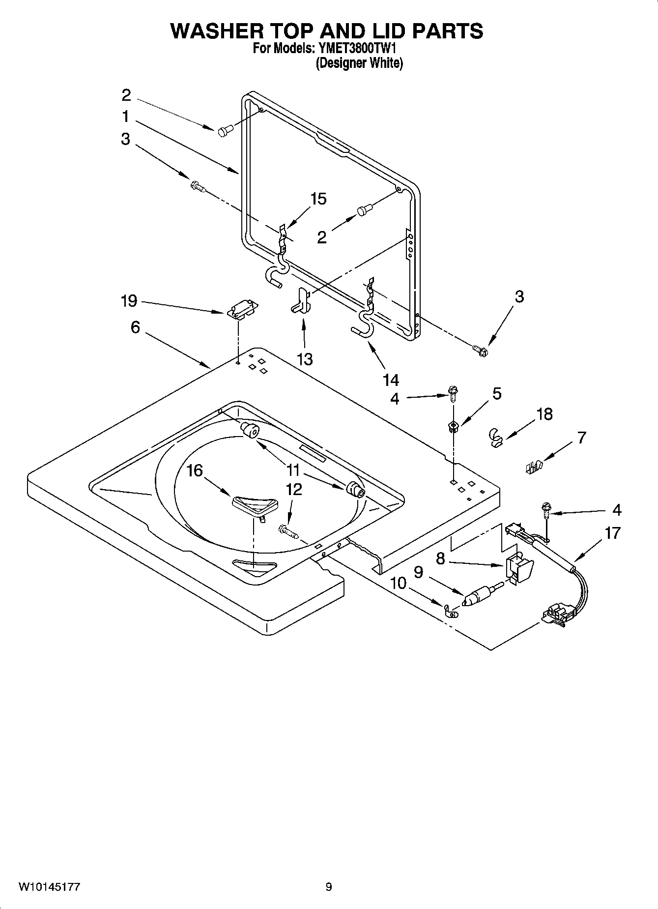 06 - WASHER TOP AND LID PARTS