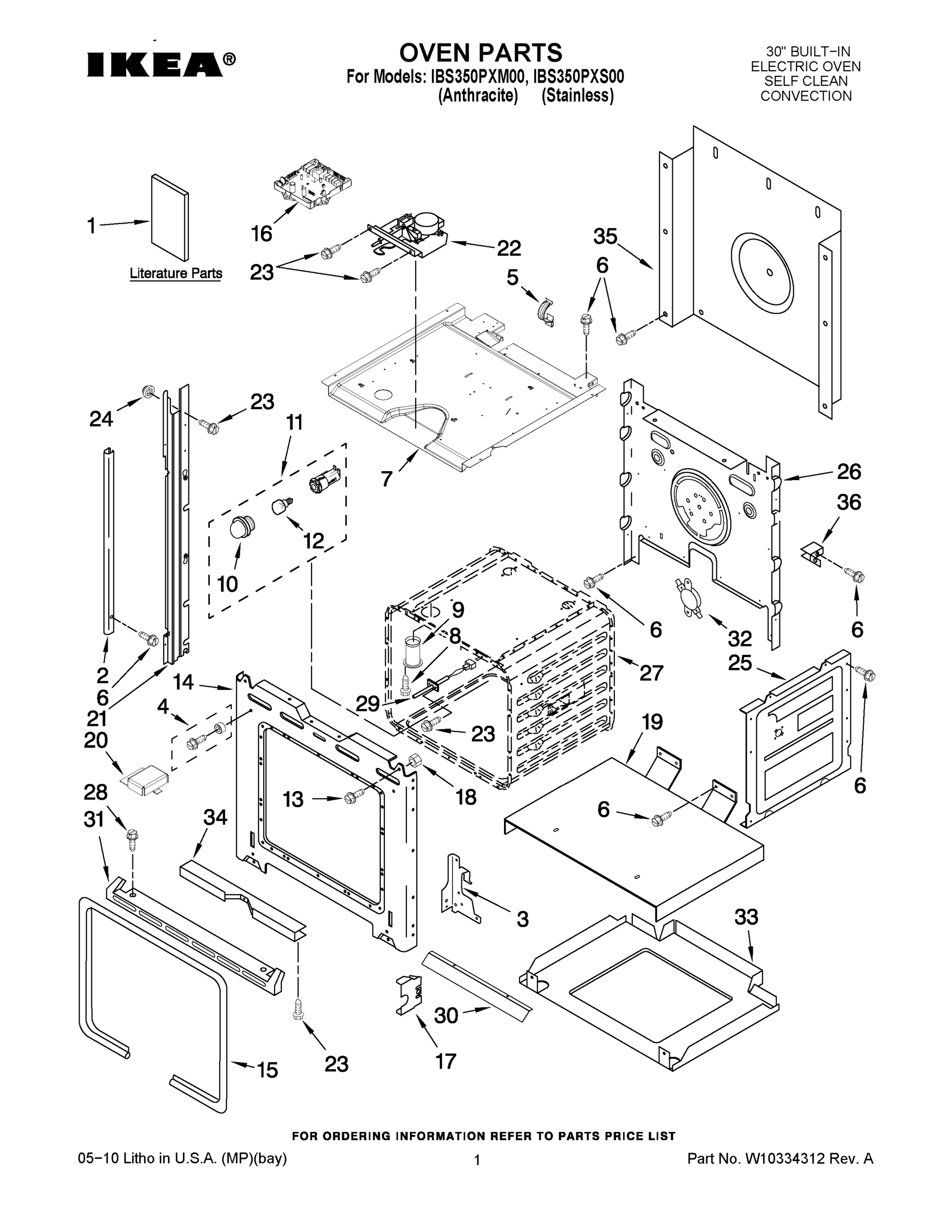 01 - OVEN PARTS