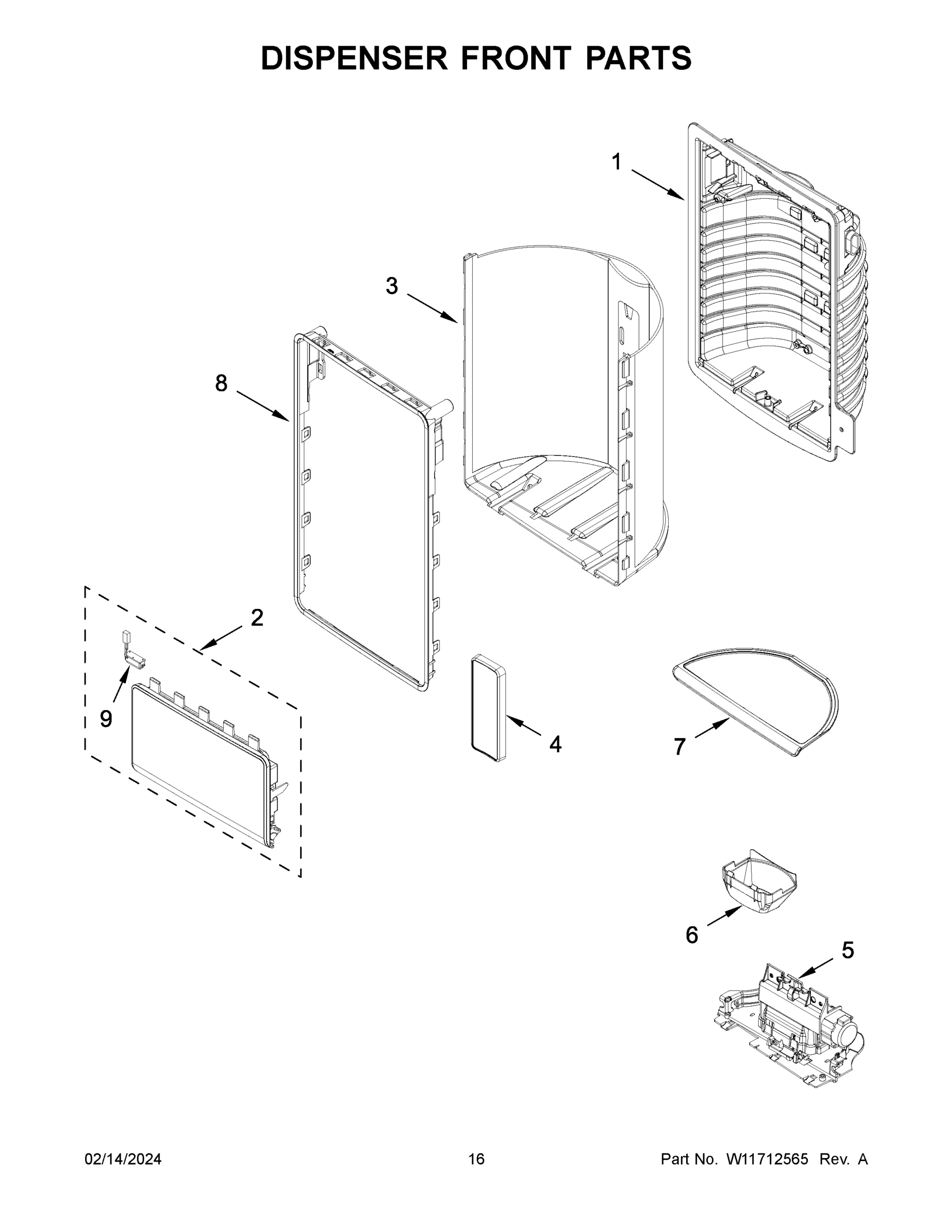 09 - DISPENSER FRONT PARTS