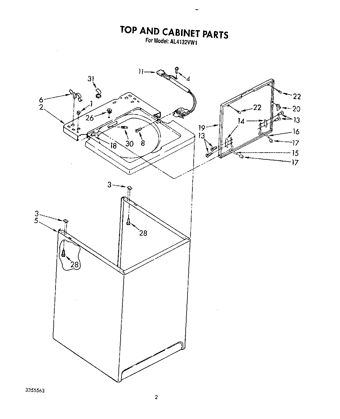 02 - TOP AND CABINET, LIT/OPTIONAL