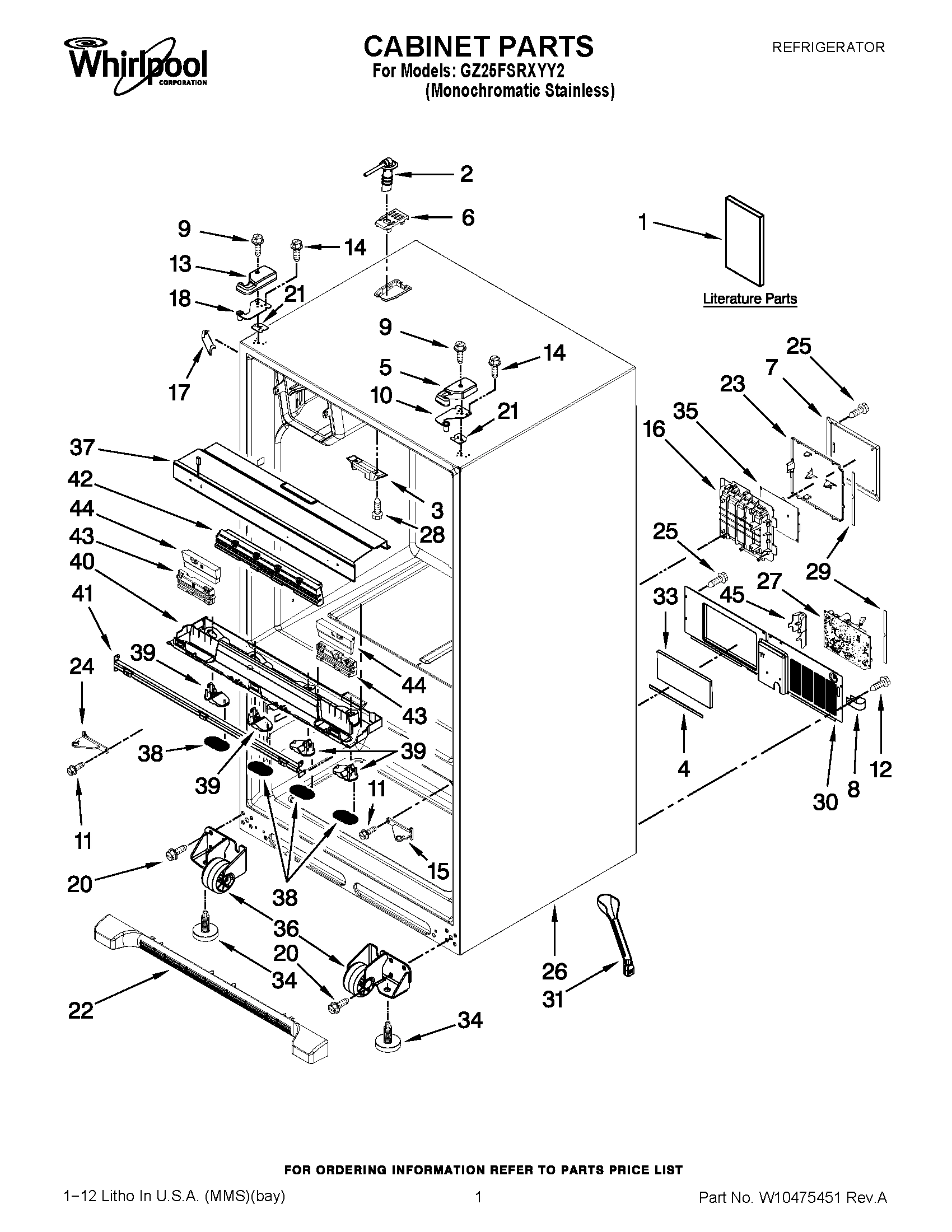 01 - CABINET PARTS