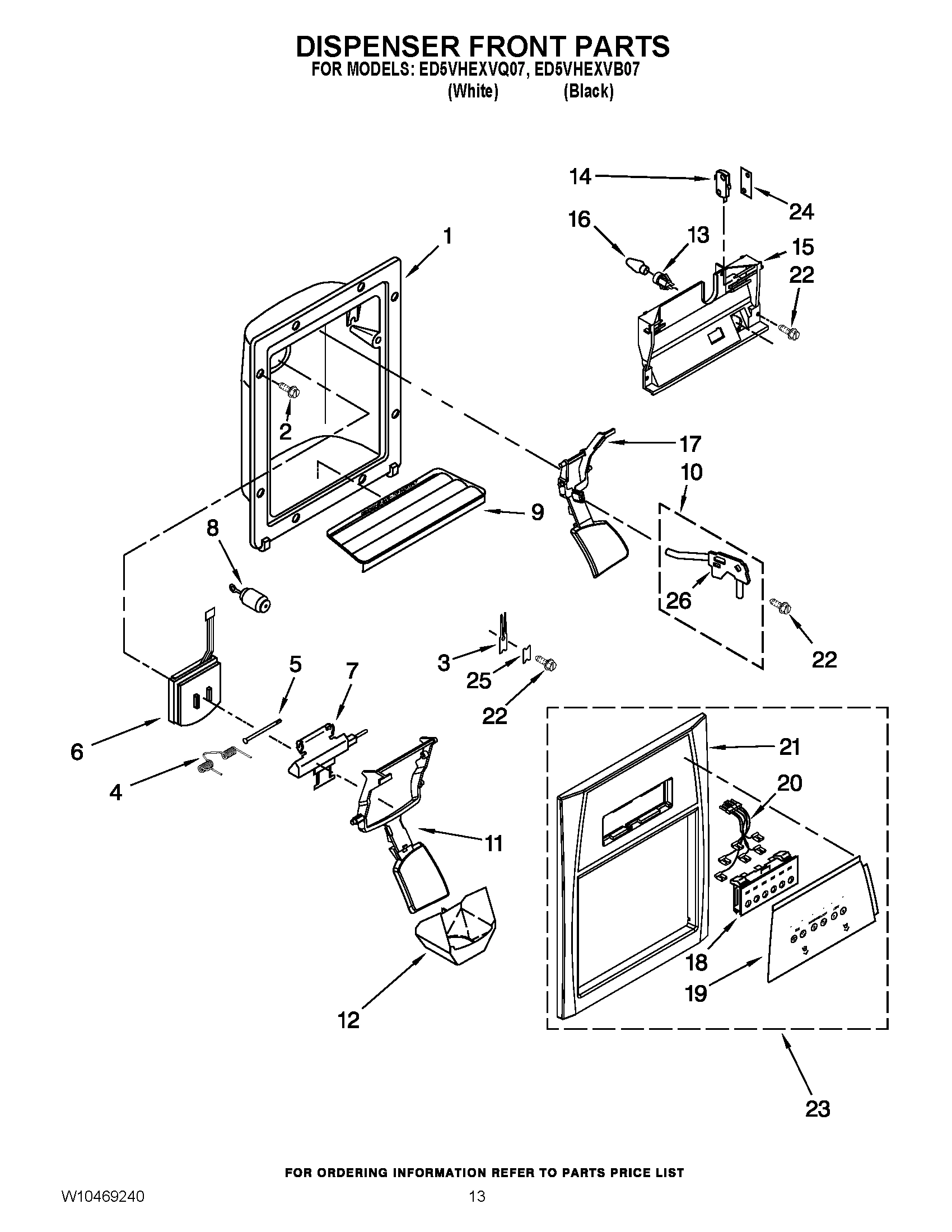 08 - DISPENSER FRONT PARTS