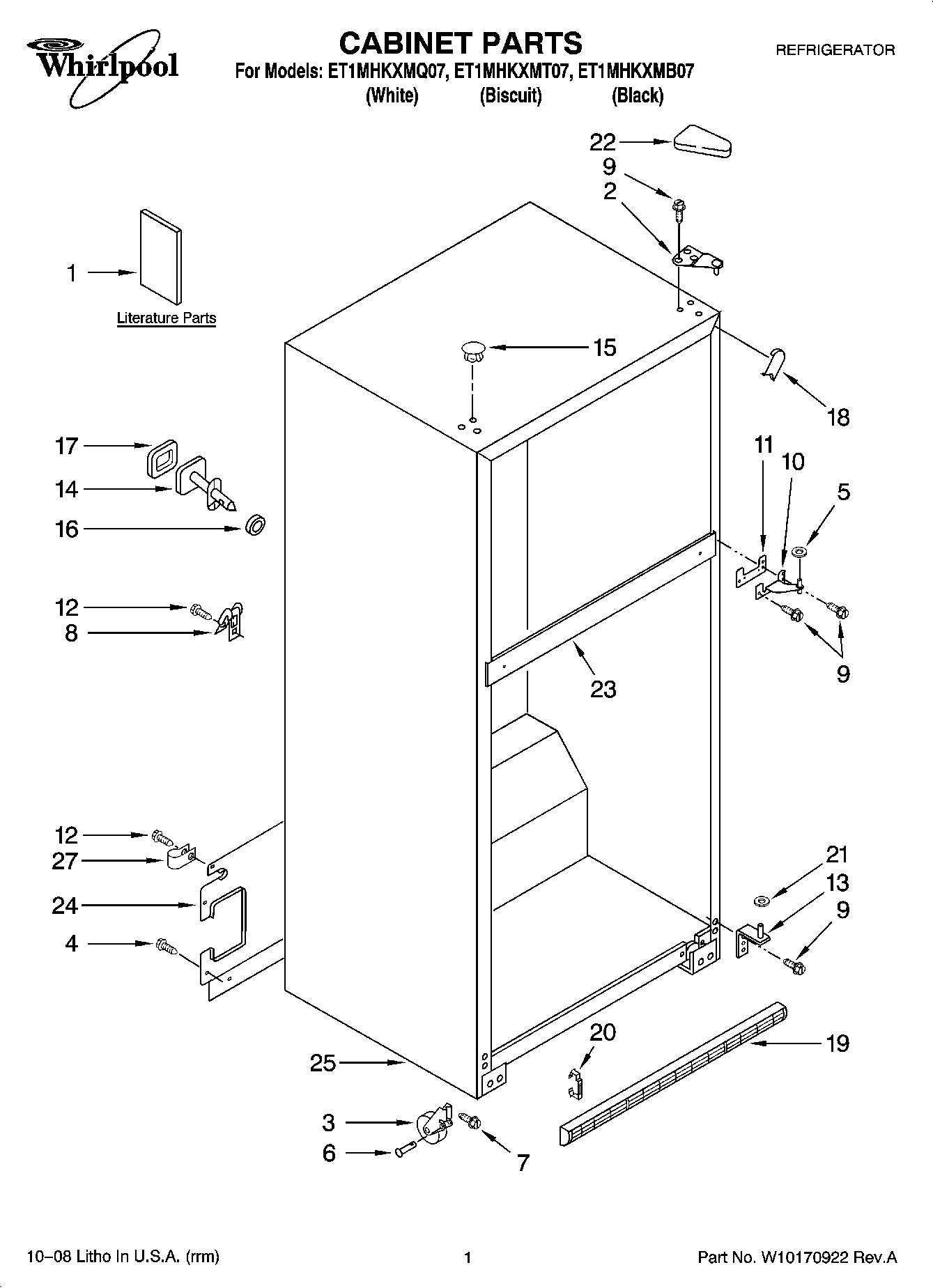 01 - CABINET PARTS