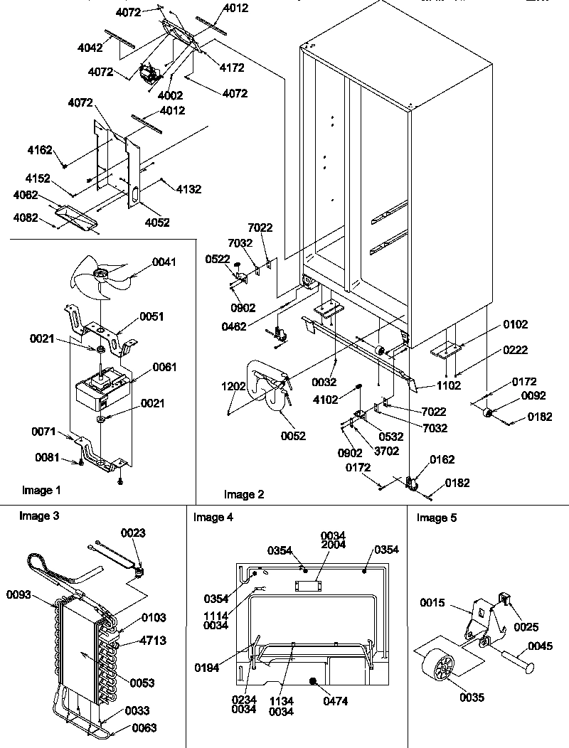 03 - DRAIN SYSTEM, ROLLERS,AND EVAP ASSY