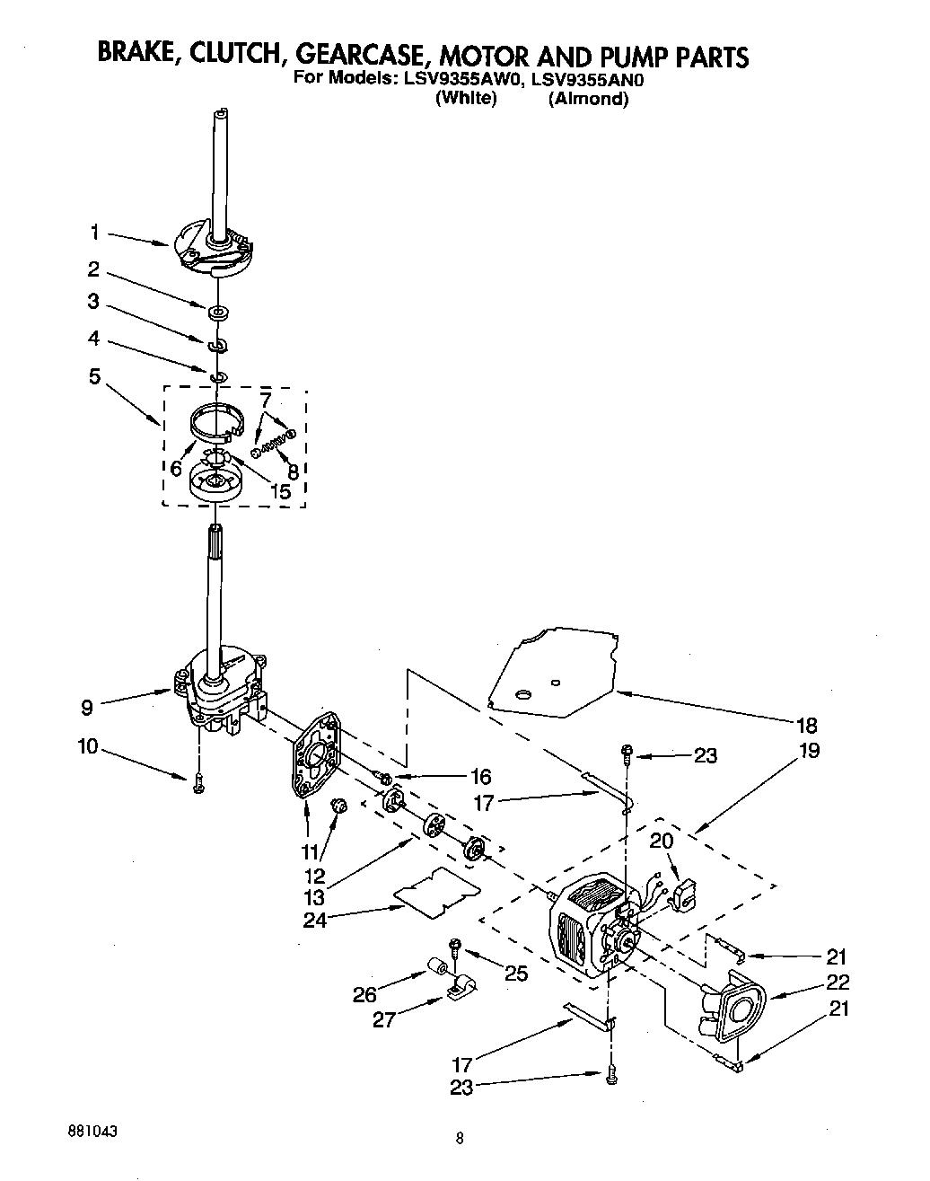 06 - BRAKE, CLUTCH, GEARCASE, MOTOR AND PUMP