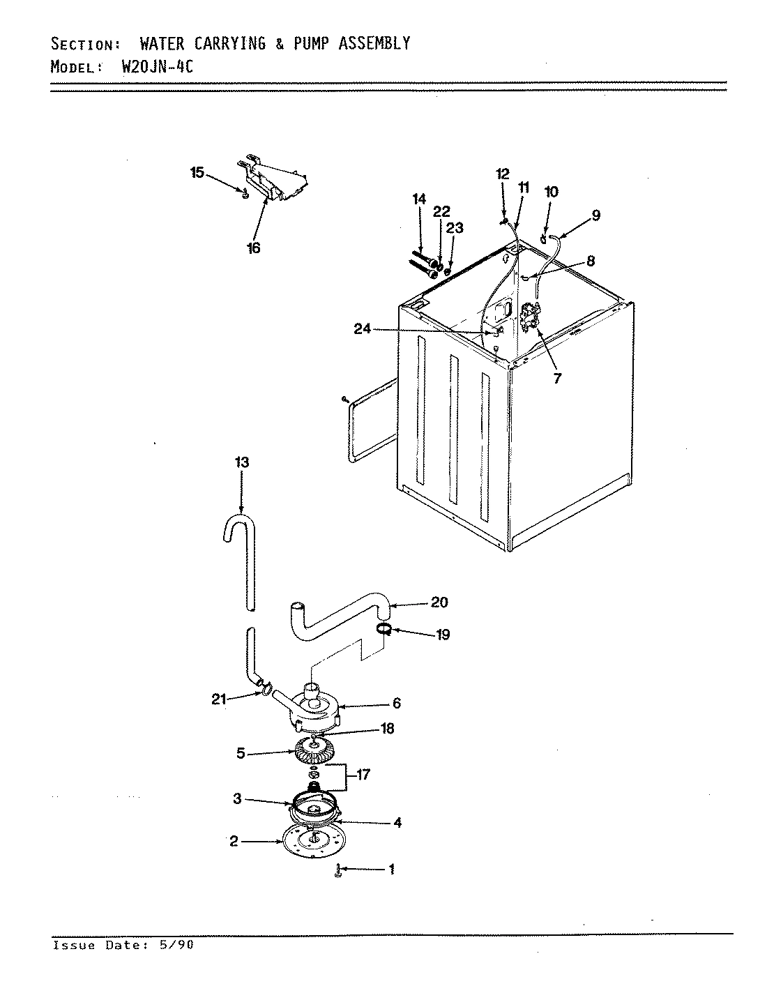 09 - WATER CARRYING & PUMP ASSY. (REV. A-D)