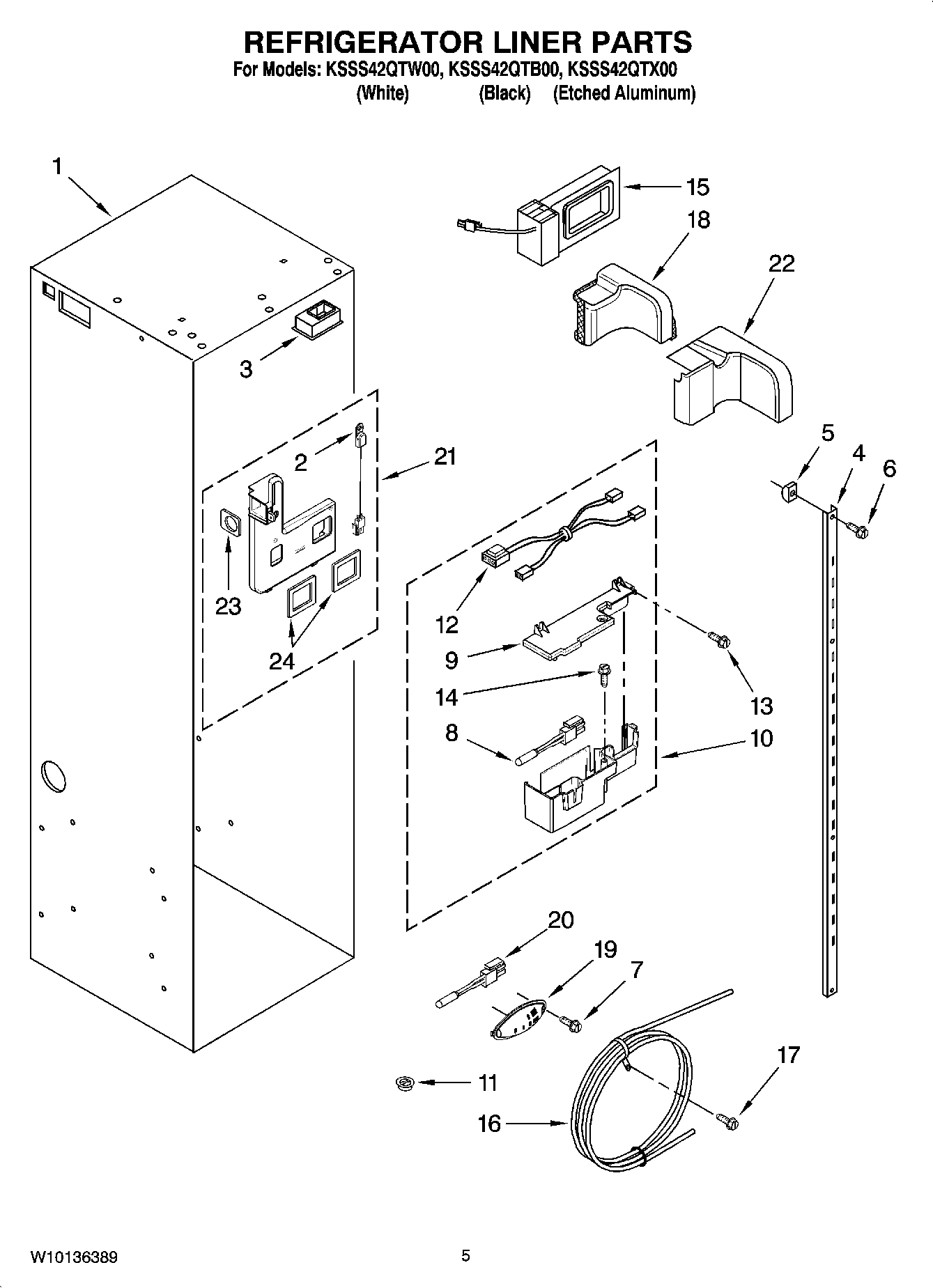 04 - REFRIGERATOR LINER PARTS