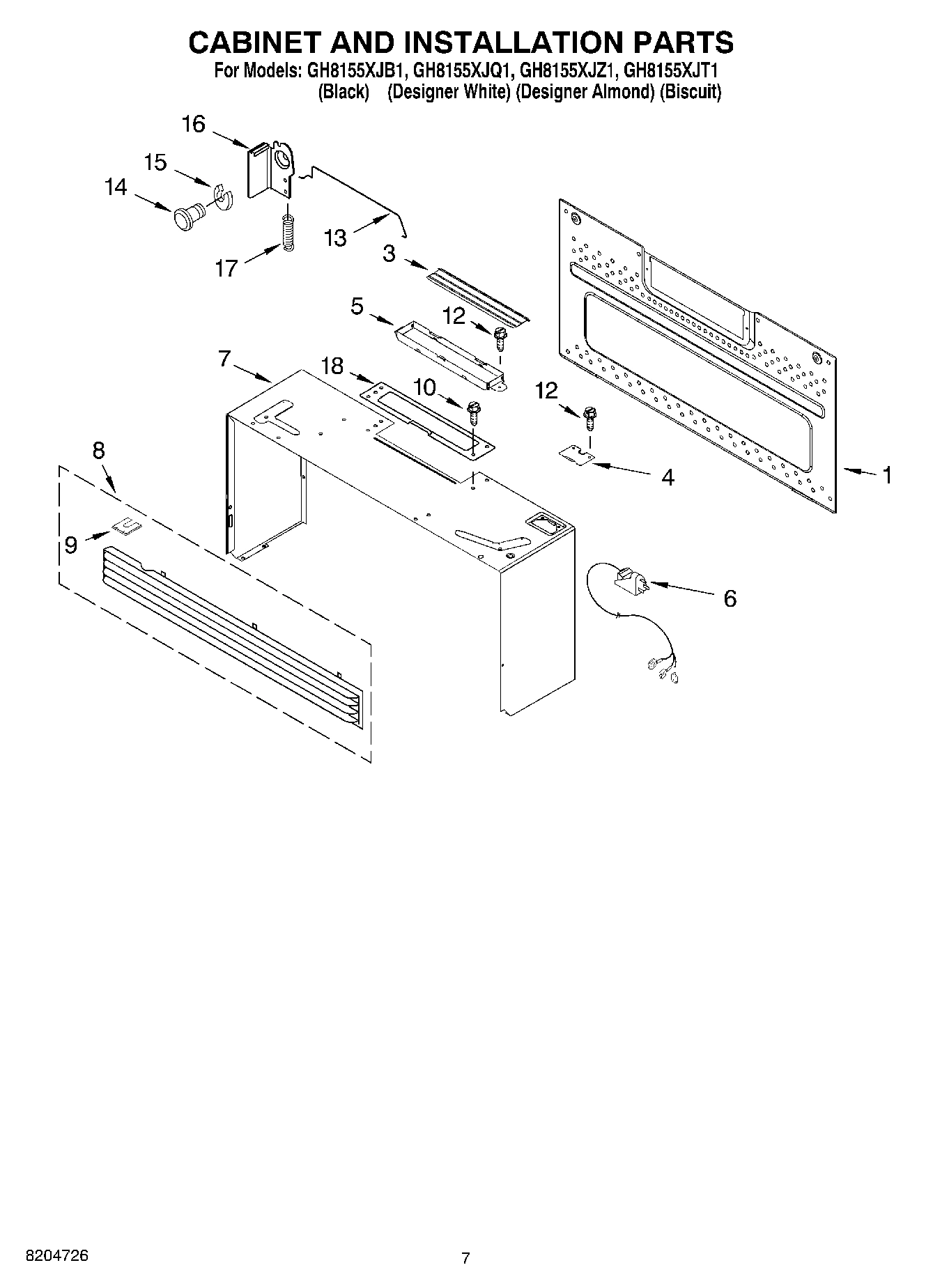 06 - CABINET AND INSTALLATION PARTS