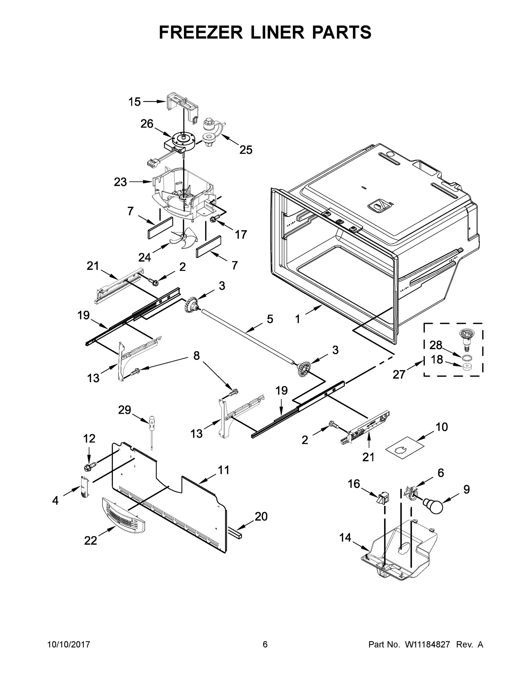 04 - FREEZER LINER PARTS