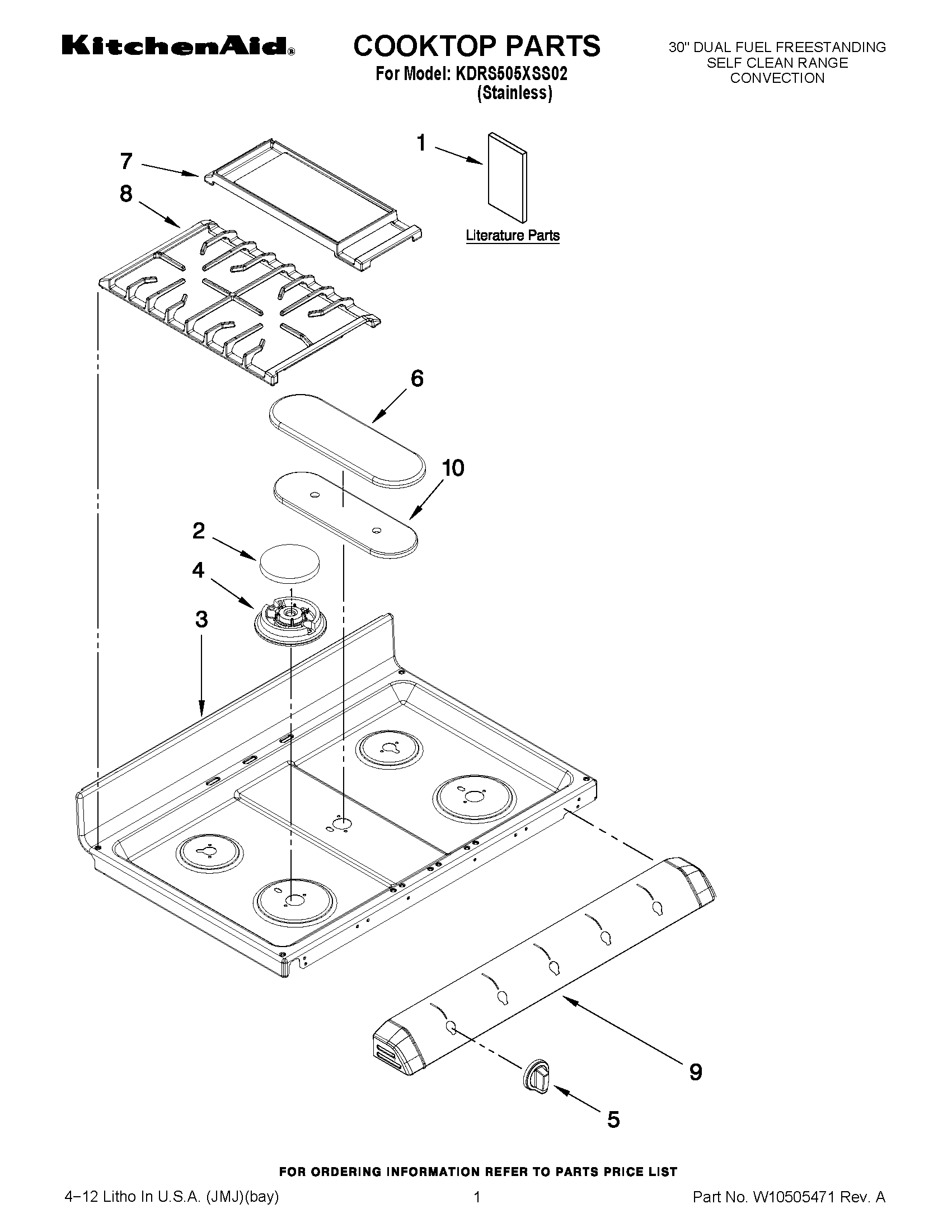 01 - COOKTOP PARTS