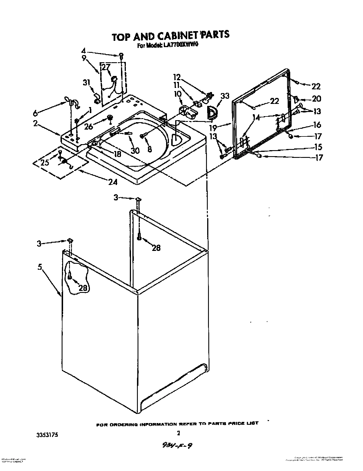 02 - TOP AND CABINET, LITERATURE AND OPTIONAL