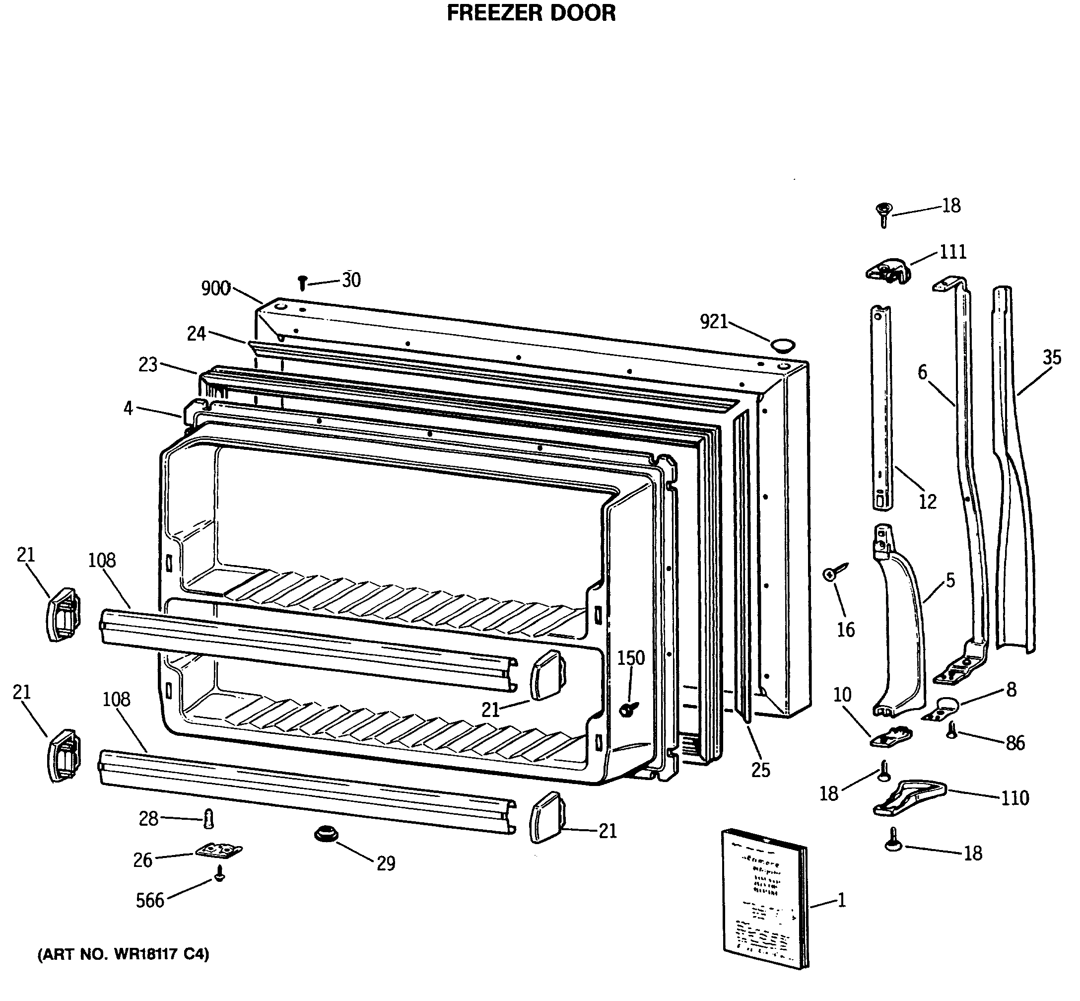 FREEZER DOOR