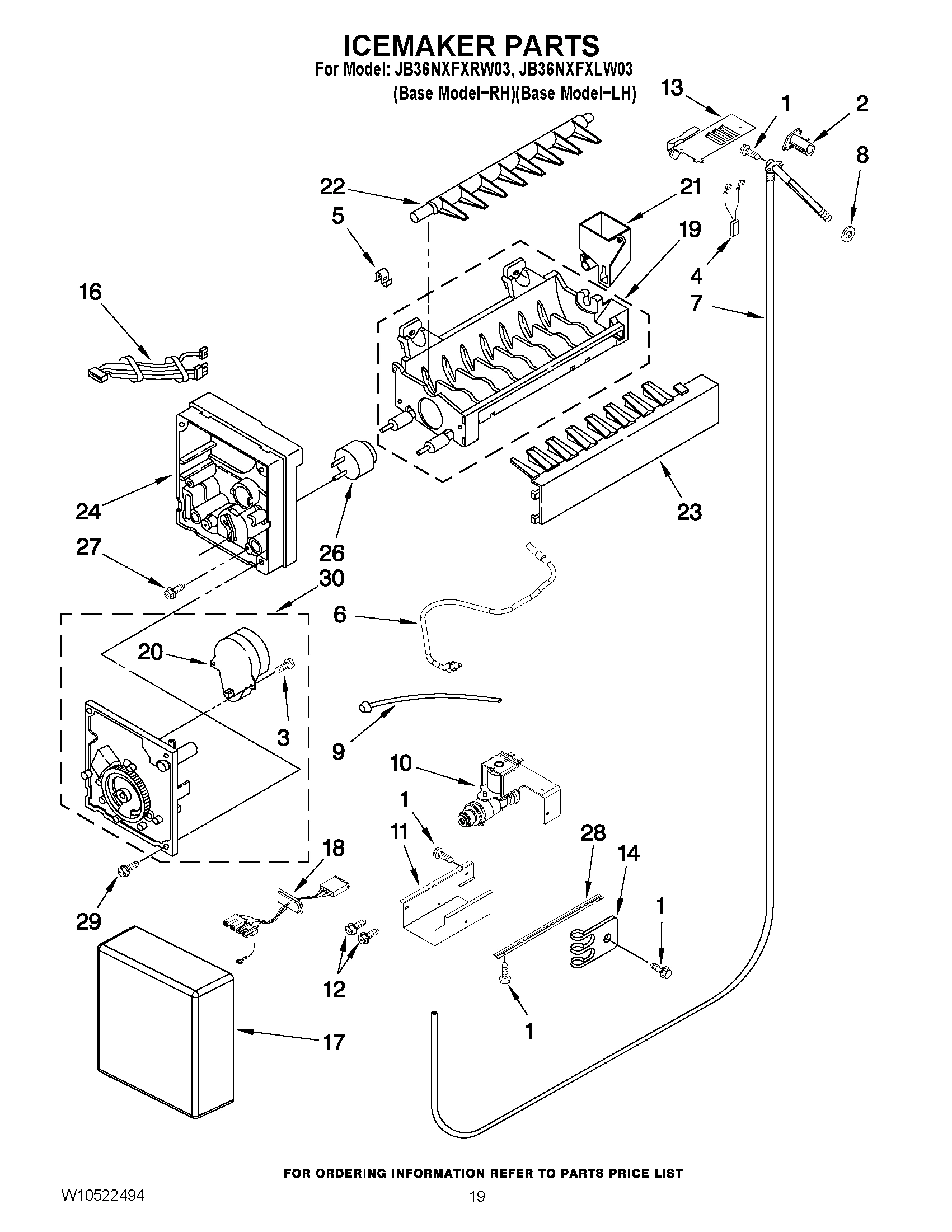 11 - ICEMAKER PARTS